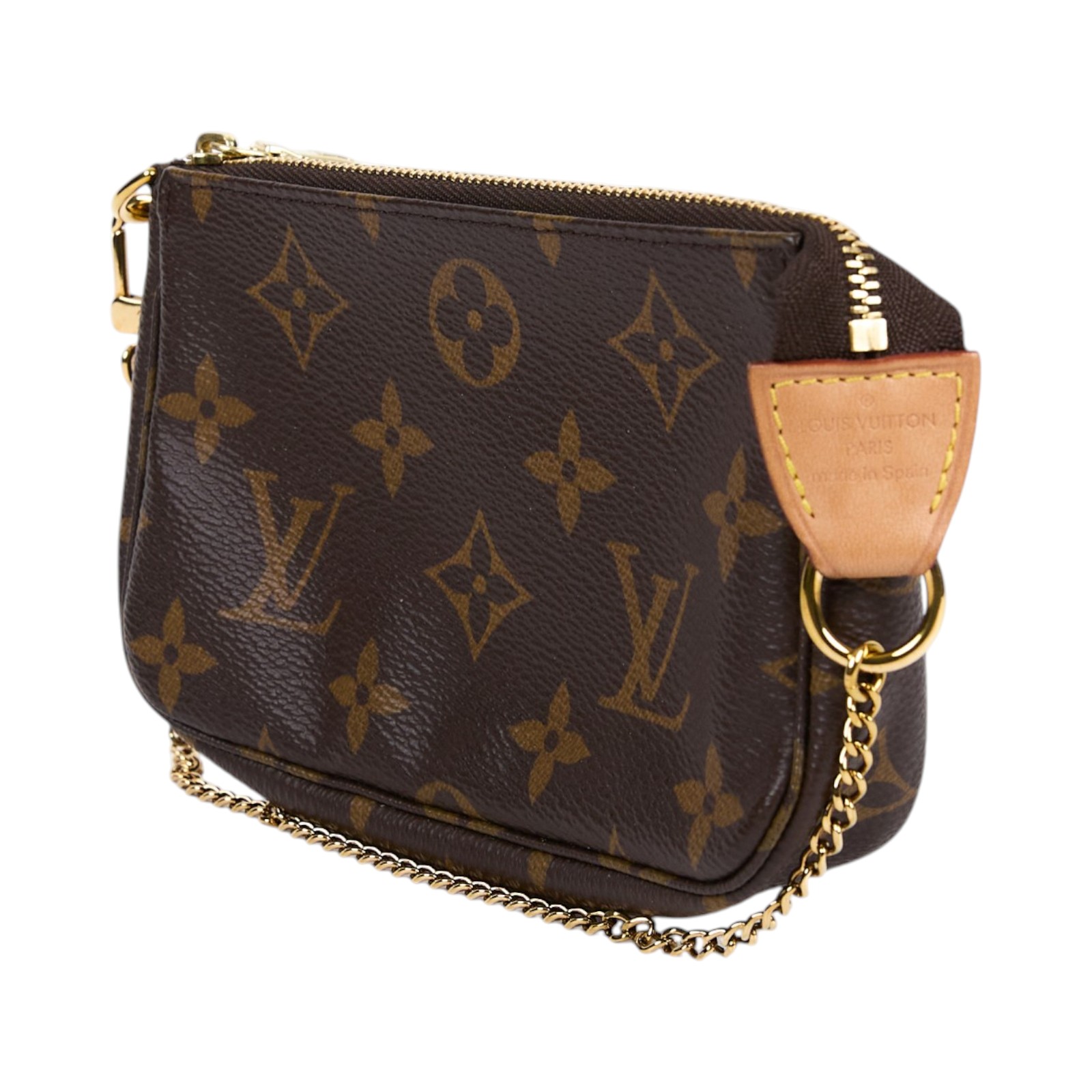 路易威登 LOUIS VUITTON Monogram塗層帆布 鏈帶 迷你小皮包 M58009 原花POUCH 無附屬品