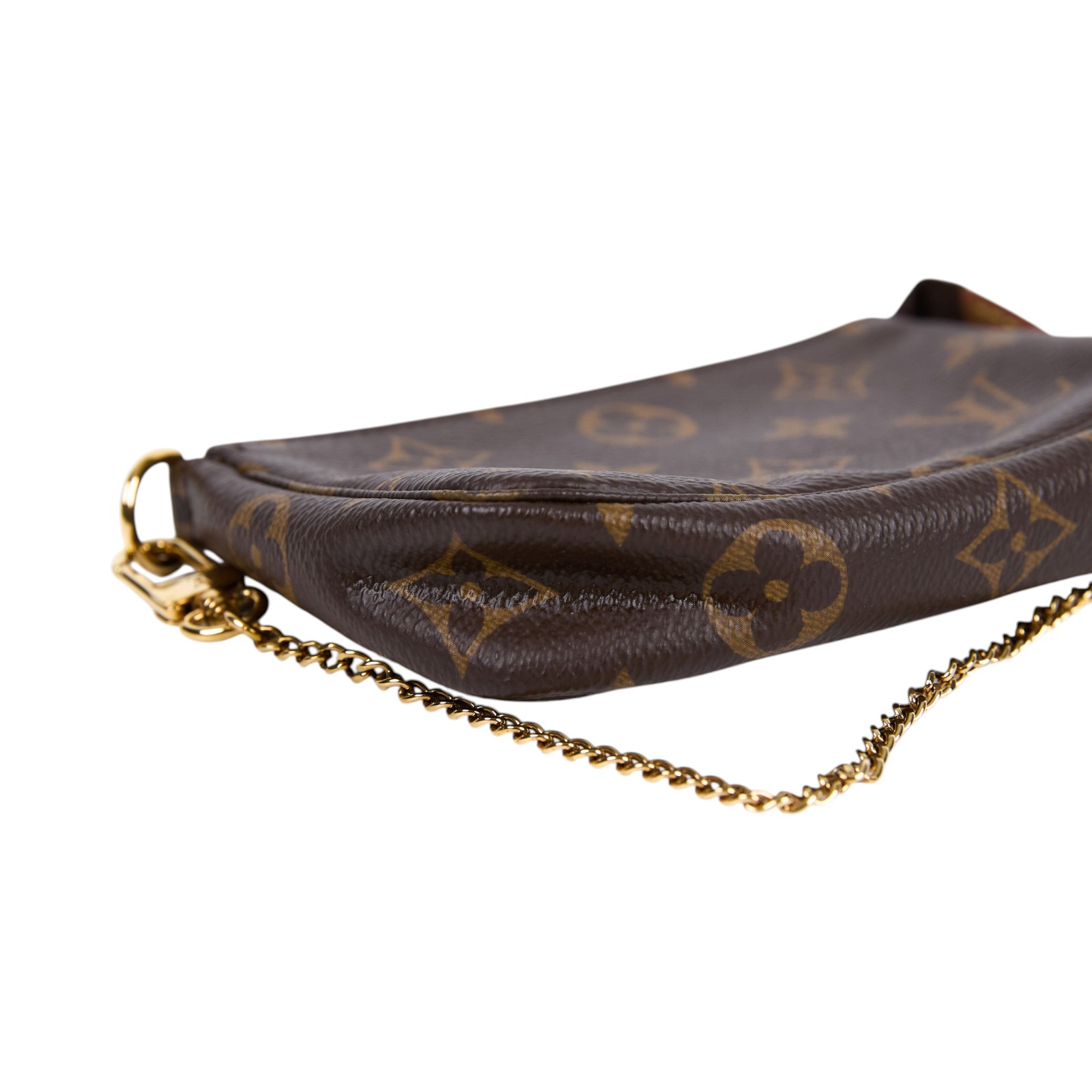 路易威登 LOUIS VUITTON Monogram塗層帆布 鏈帶 迷你小皮包 M58009 原花POUCH 無附屬品