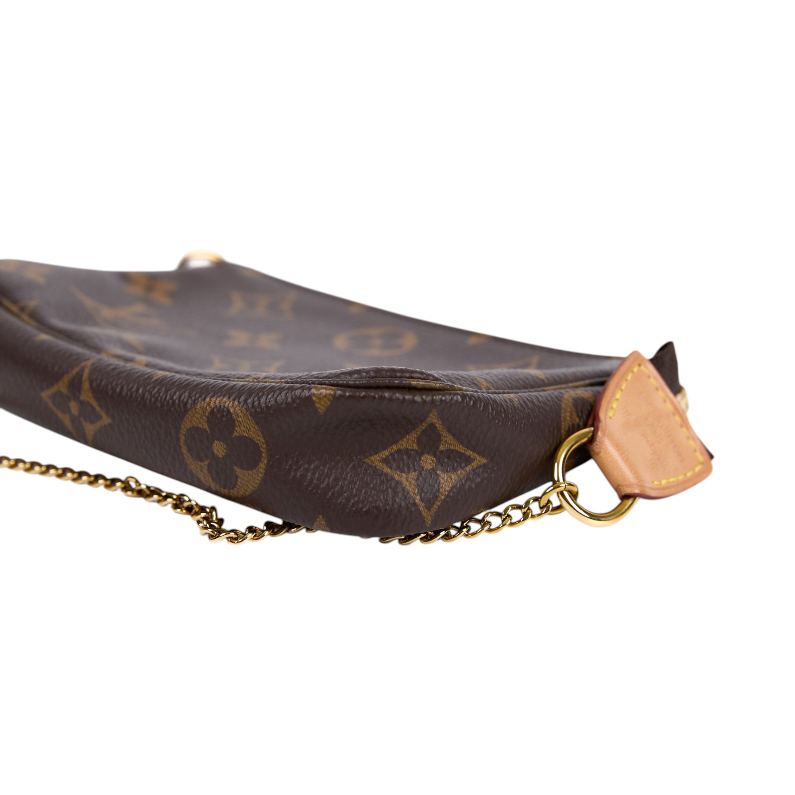 路易威登 LOUIS VUITTON Monogram塗層帆布 鏈帶 迷你小皮包 M58009 原花POUCH 無附屬品