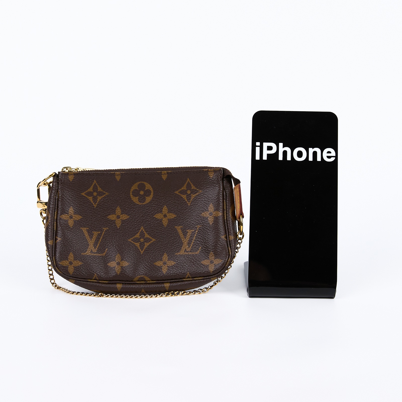 路易威登 LOUIS VUITTON Monogram塗層帆布 鏈帶 迷你小皮包 M58009 原花POUCH 無附屬品