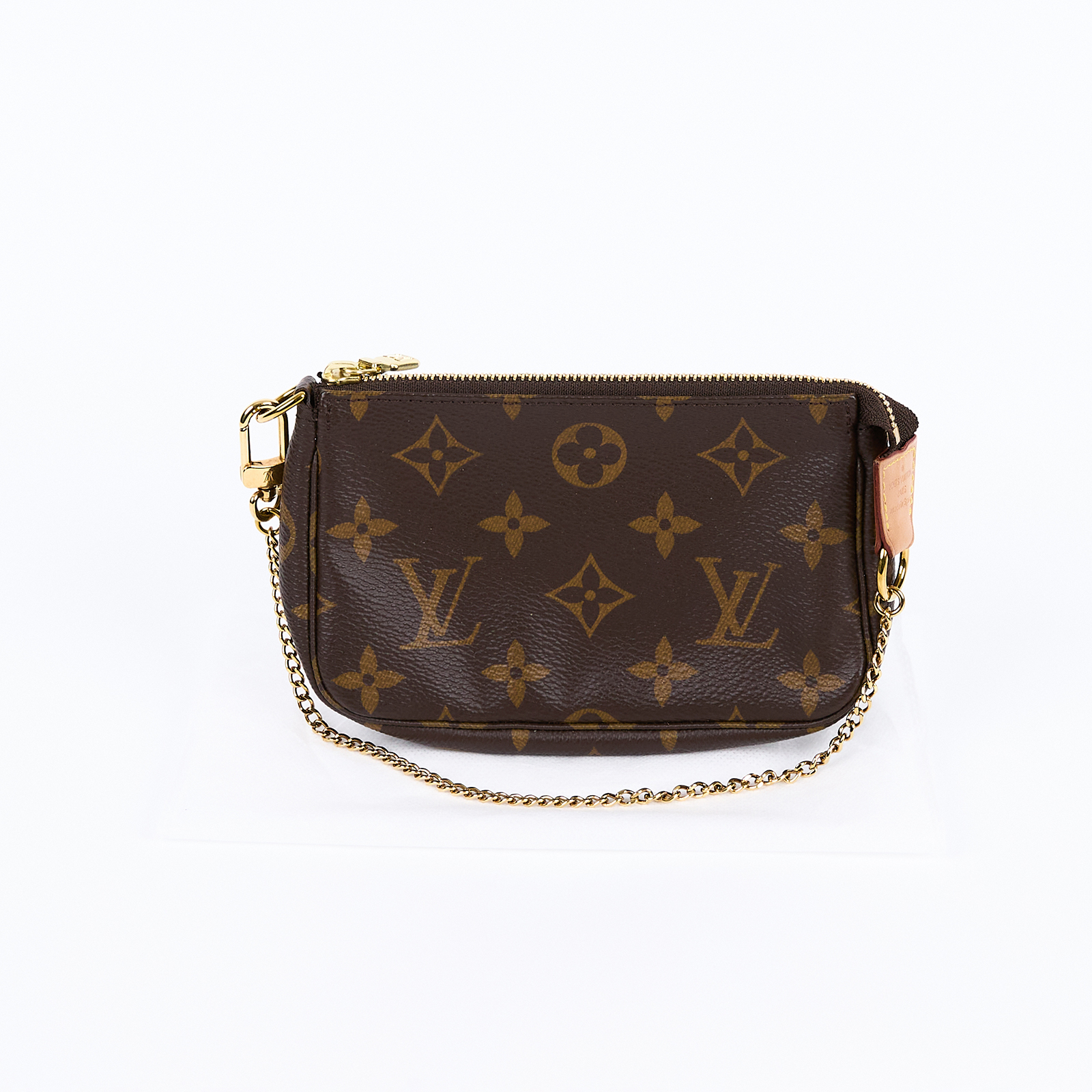 路易威登 LOUIS VUITTON Monogram塗層帆布 鏈帶 迷你小皮包 M58009 原花POUCH 無附屬品