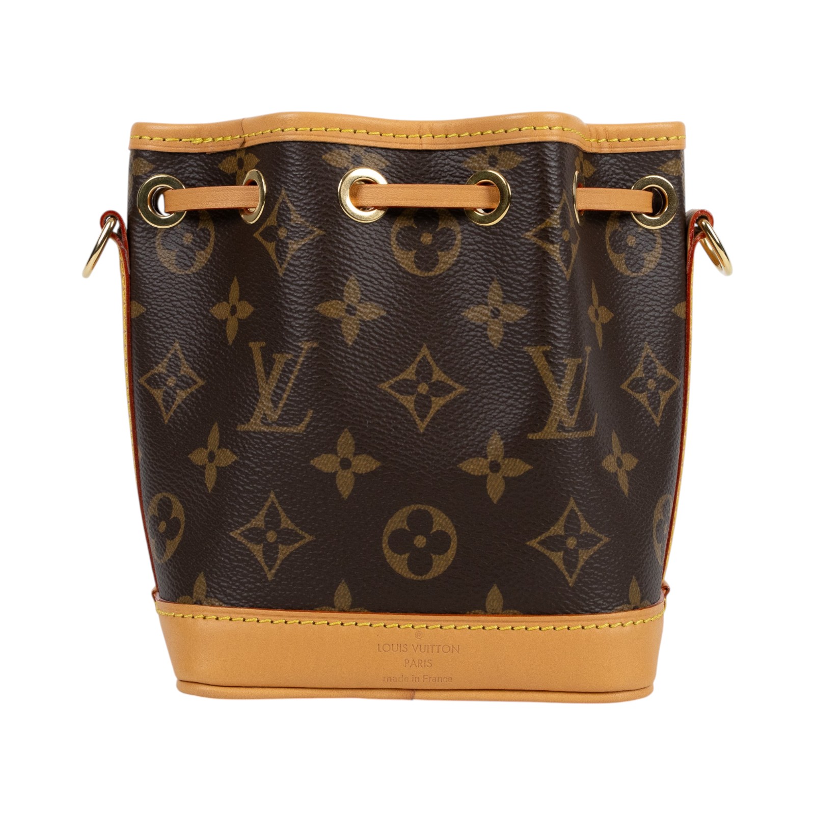 路易威登 LOUIS VUITTON Nano Noé 原花 束口水桶包 M81266 晶片款 原花Nano Noé 原廠盒子/防塵袋/背帶2