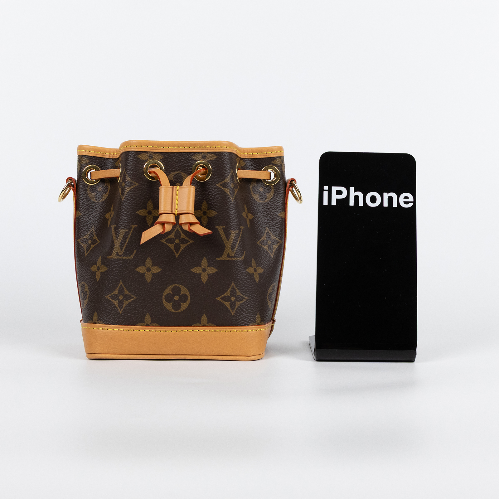 路易威登 LOUIS VUITTON Nano Noé 原花 束口水桶包 M81266 晶片款 原花Nano Noé 原廠盒子/防塵袋/背帶2