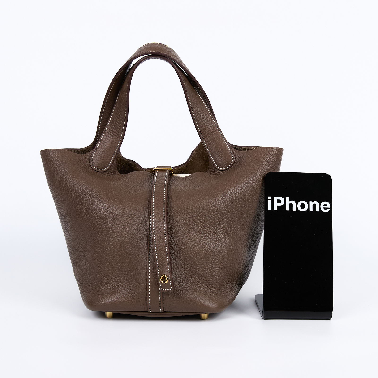 愛馬仕 Hermes Picotin Lock 18 菜籃子包 金色五金 大象灰 H056289CC18 /ZAM008UH  原廠盒子/防塵袋2/鎖組/購買證明