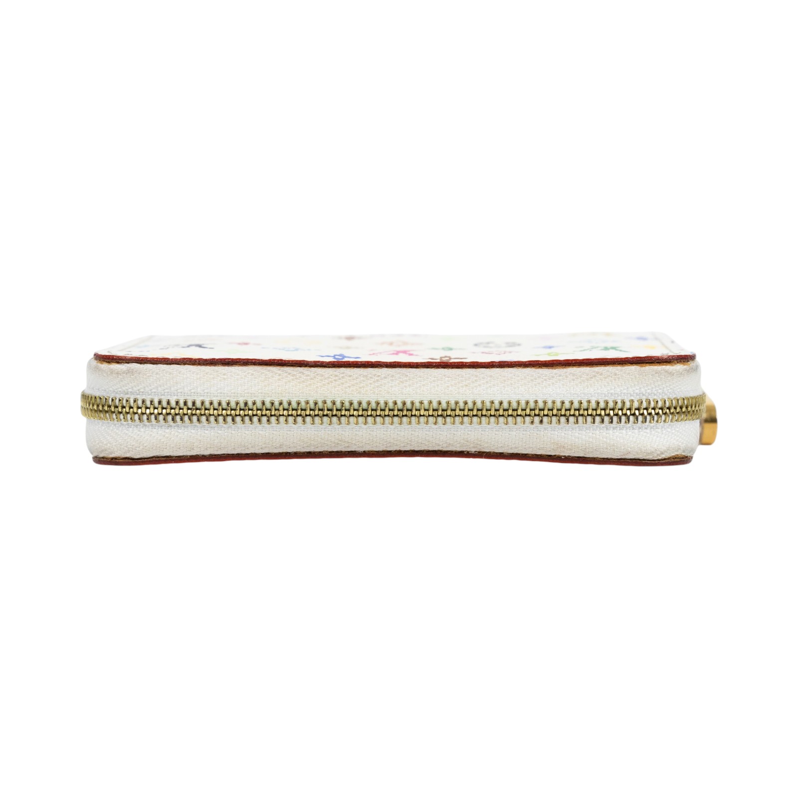 路易威登 LOUIS VUITTON Multicolore Zippy 零錢卡片包 村上隆 白彩 拉鍊 老花 Monogram M93741  原廠盒子/防塵袋