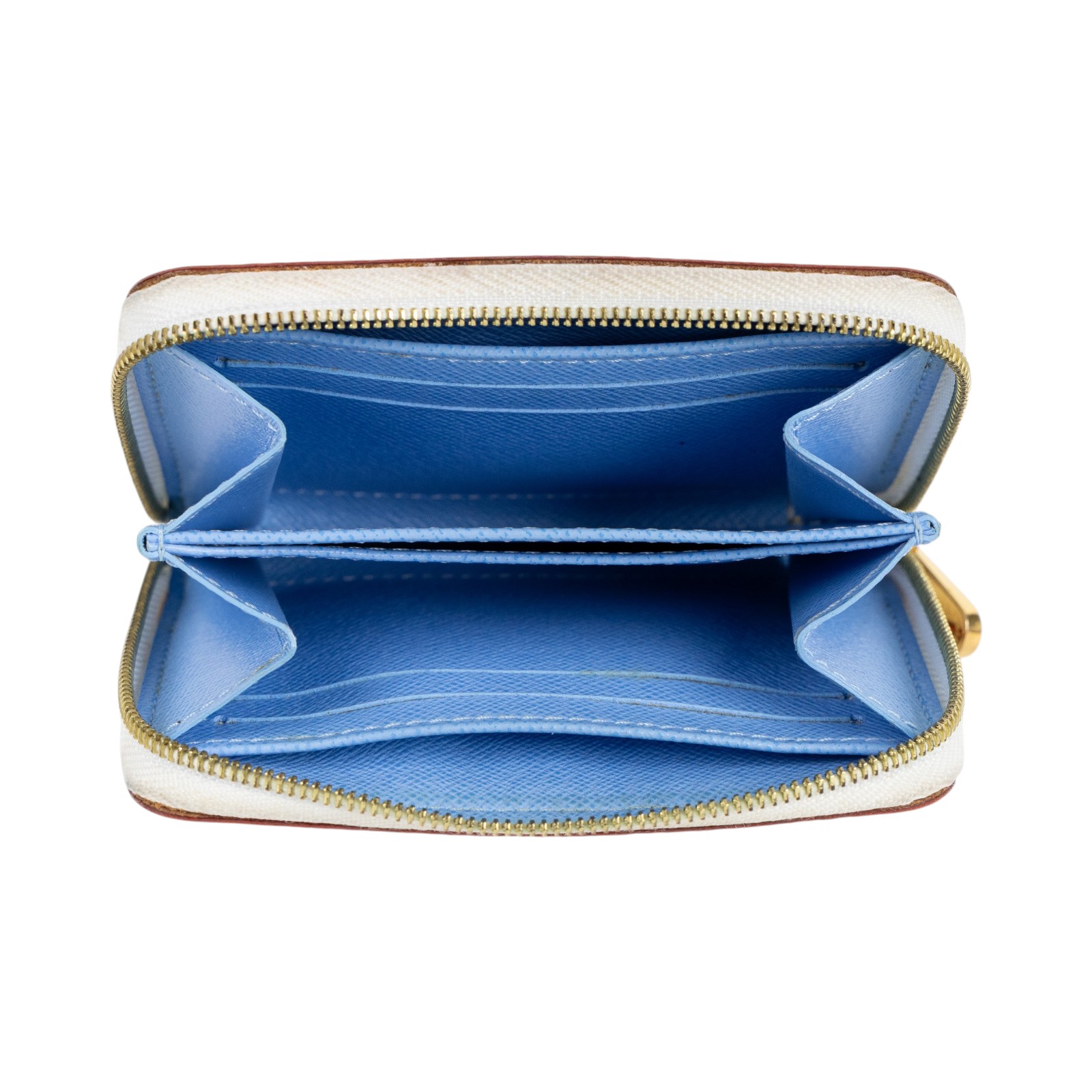 路易威登 LOUIS VUITTON Multicolore Zippy 零錢卡片包 村上隆 白彩 拉鍊 老花 Monogram M93741  原廠盒子/防塵袋