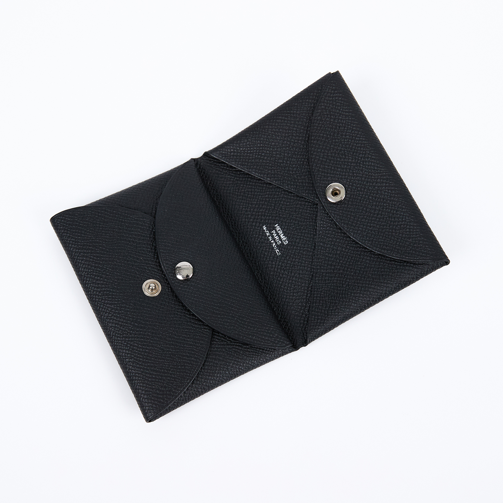 愛馬仕 Hermes Calvi Duo 卡包 CALD U UY 005TM U刻 黑Calvi duo 原廠盒子