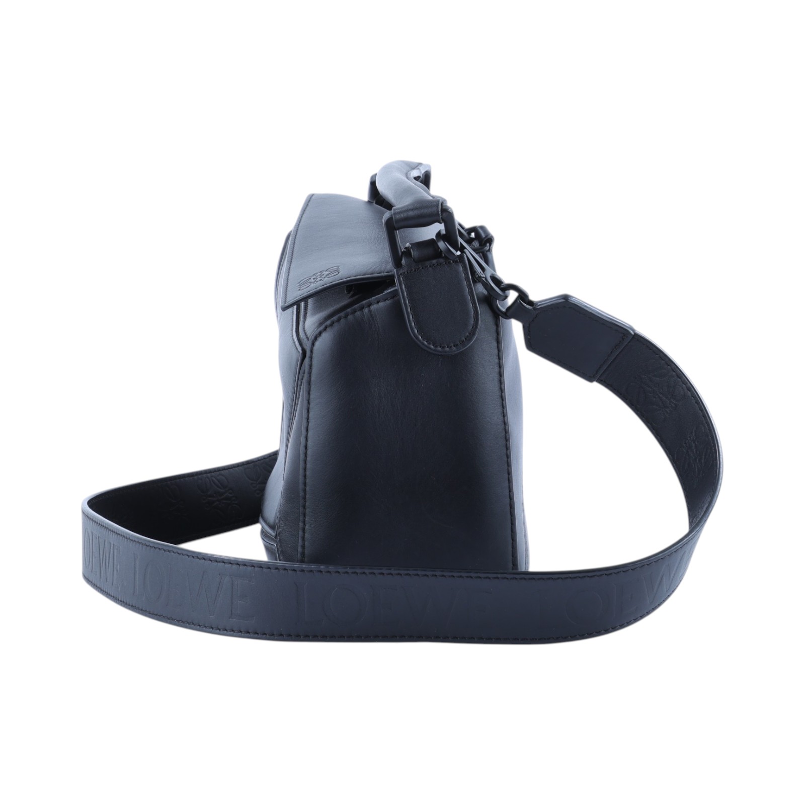 羅意威 LOEWE Small Puzzle bag 斜背包 A510S21X88 全黑PUZZLE 小號 背帶/防塵袋