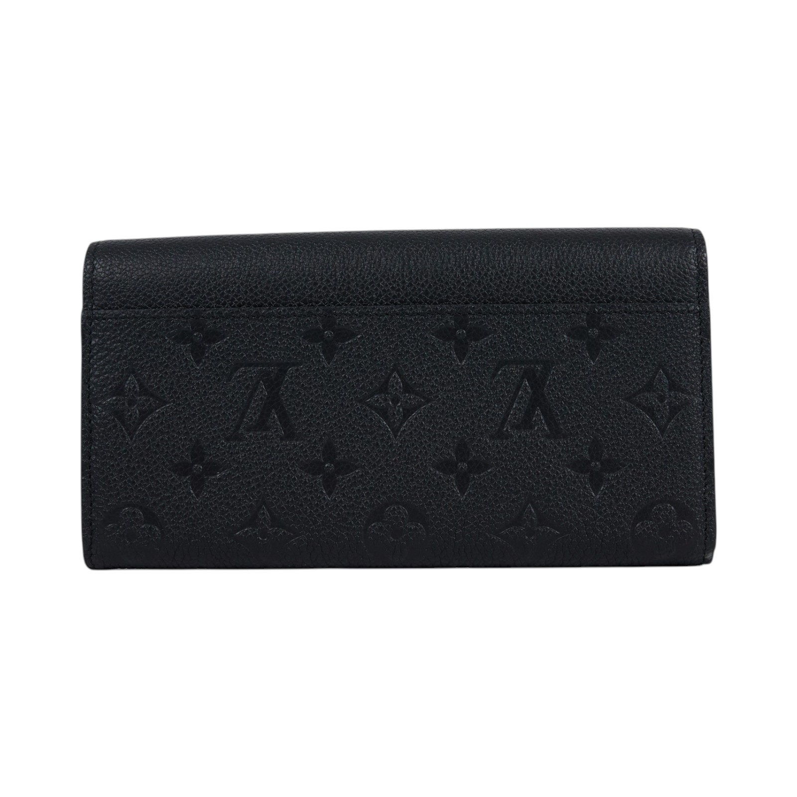 路易威登 LOUIS VUITTON Sarah 錢包 壓花牛皮 黑色 M82257 黑壓紋SARAH長夾 原廠盒子/防塵袋