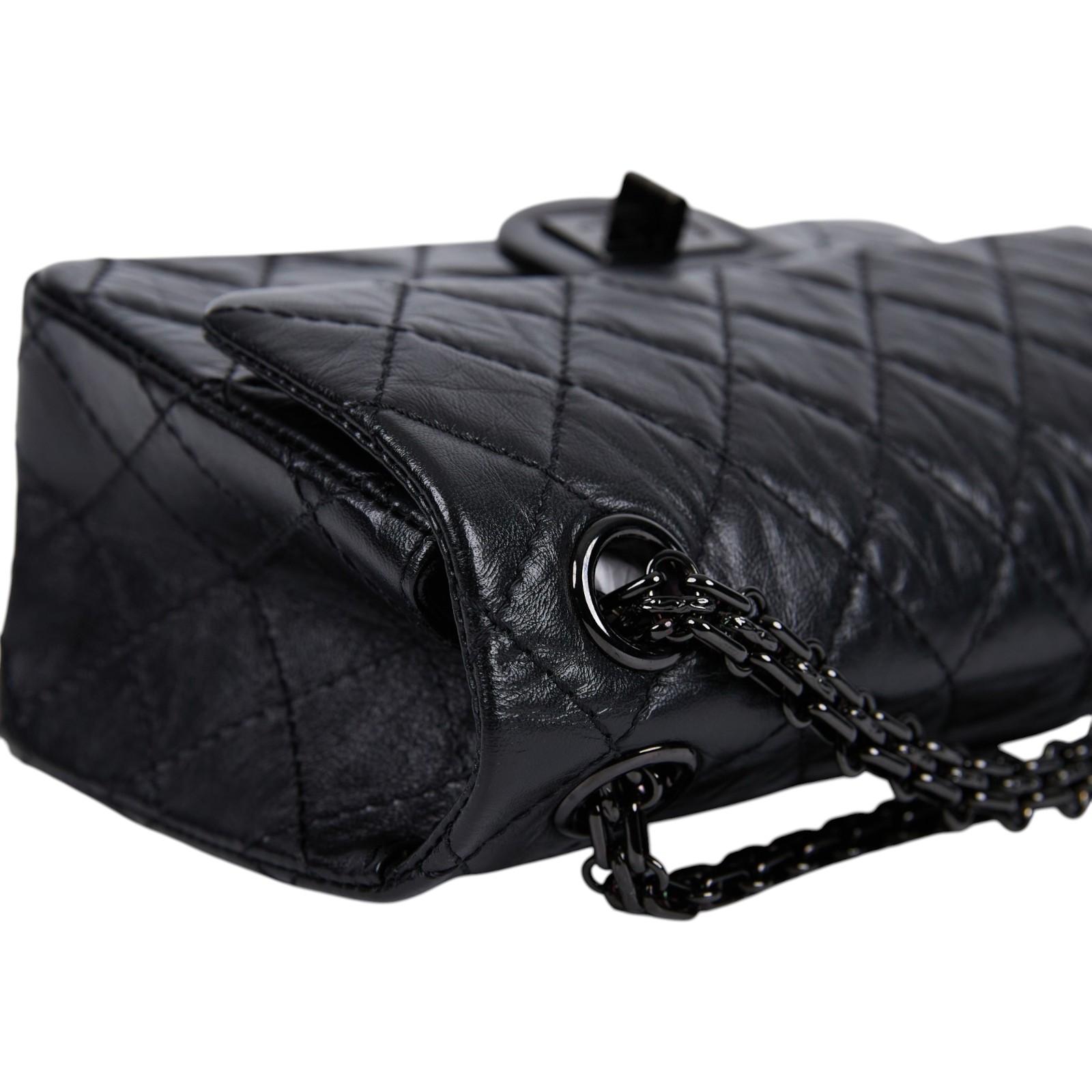 香奈兒 CHANEL 2.55 迷你 口蓋包 AS0874 Y83608 晶片款 SO BLACK2.55 20CM 防塵袋/購買證明影本