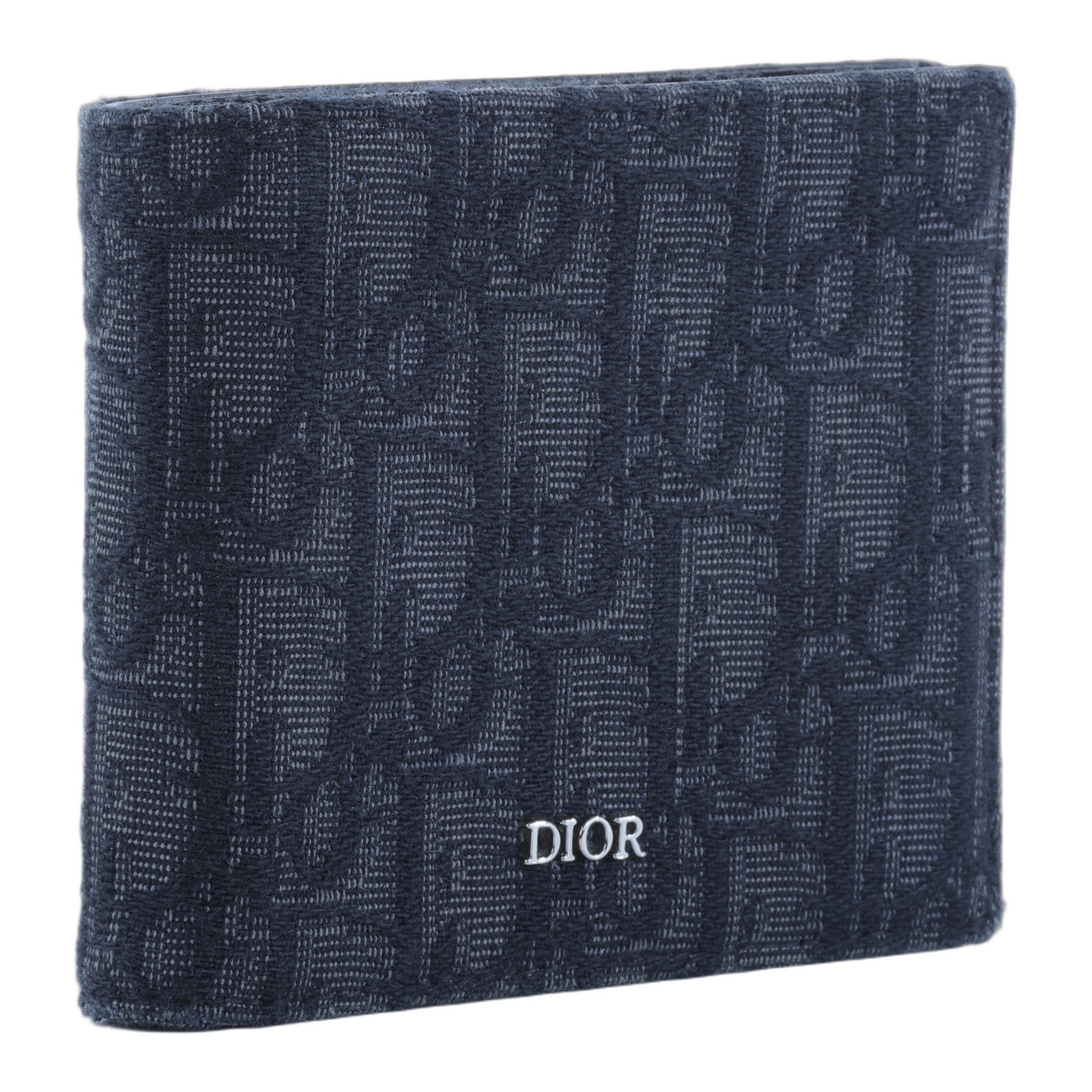 迪奧 CHRISTIAN DIOR 錢包 短夾 2OBBC027YSE 黑緹花二折短夾 原廠盒子/防塵袋