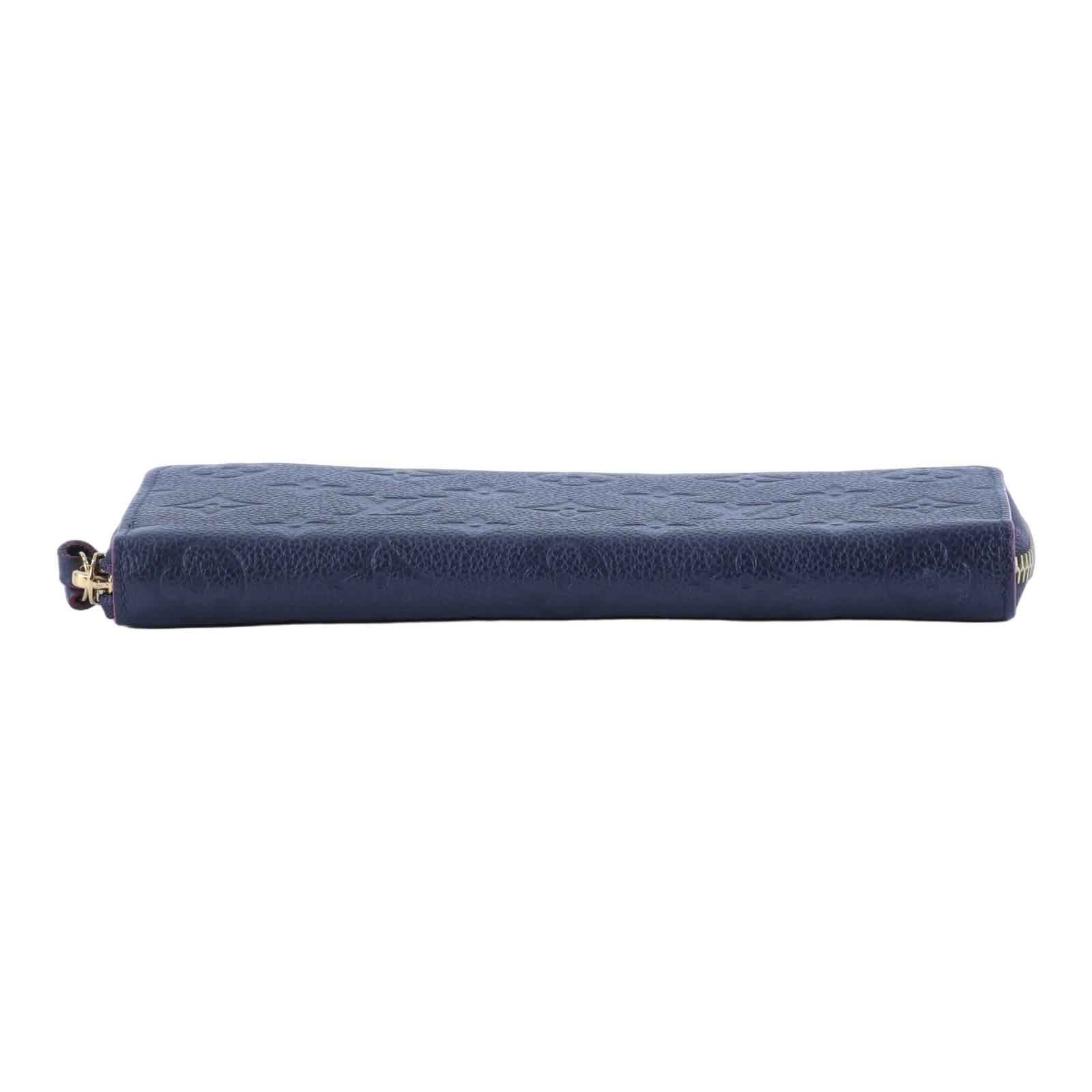 路易威登 LOUIS VUITTON Clémence 錢包 拉鍊 長夾 Empreinte 壓花牛皮 海軍藍 紅色 M69415 晶片款  防塵袋