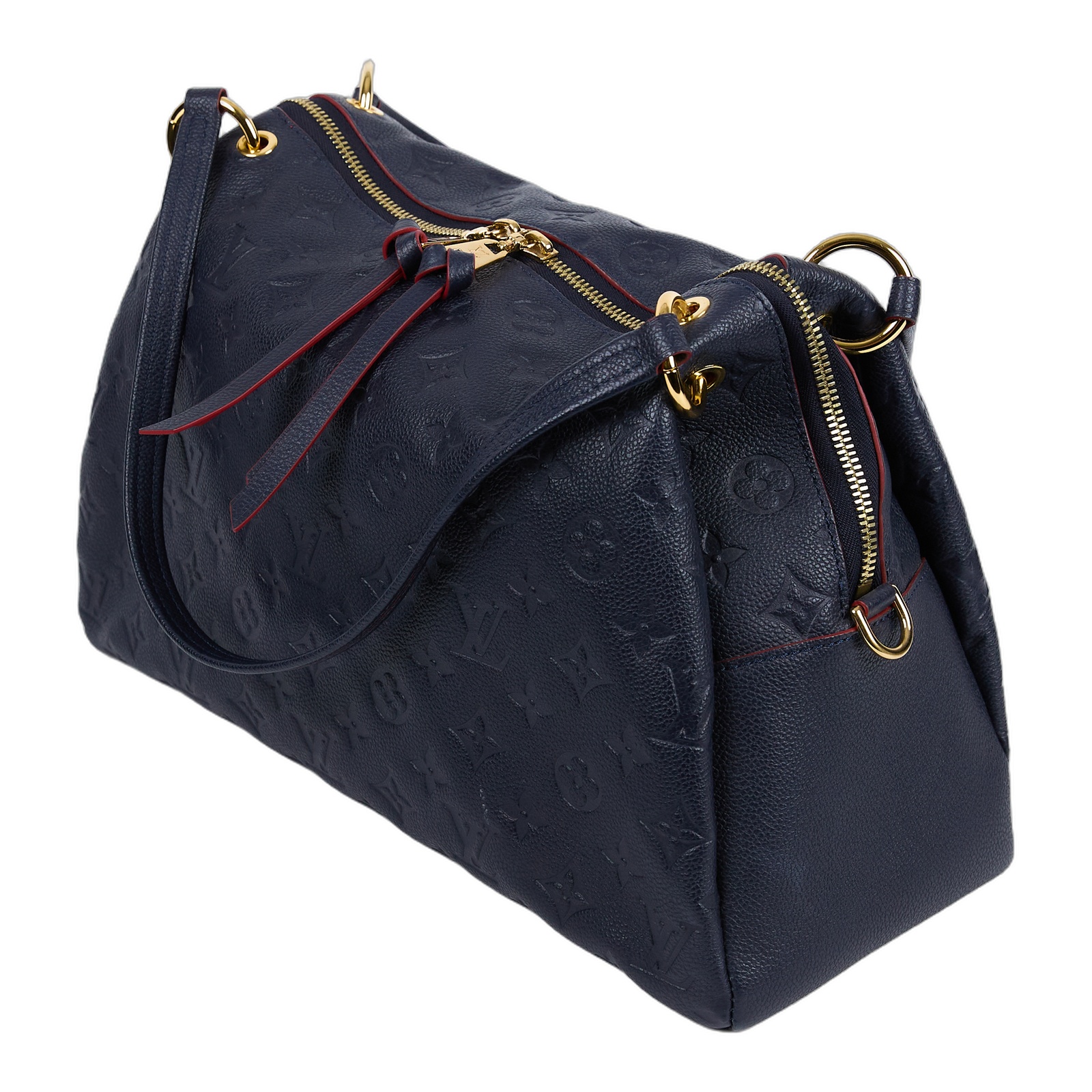 路易威登 LOUIS VUITTON Ponthieu PM 手提包 肩背包 斜背包 M43721 藍色原花牛皮壓紋Ponthieu PM 防塵袋/背帶