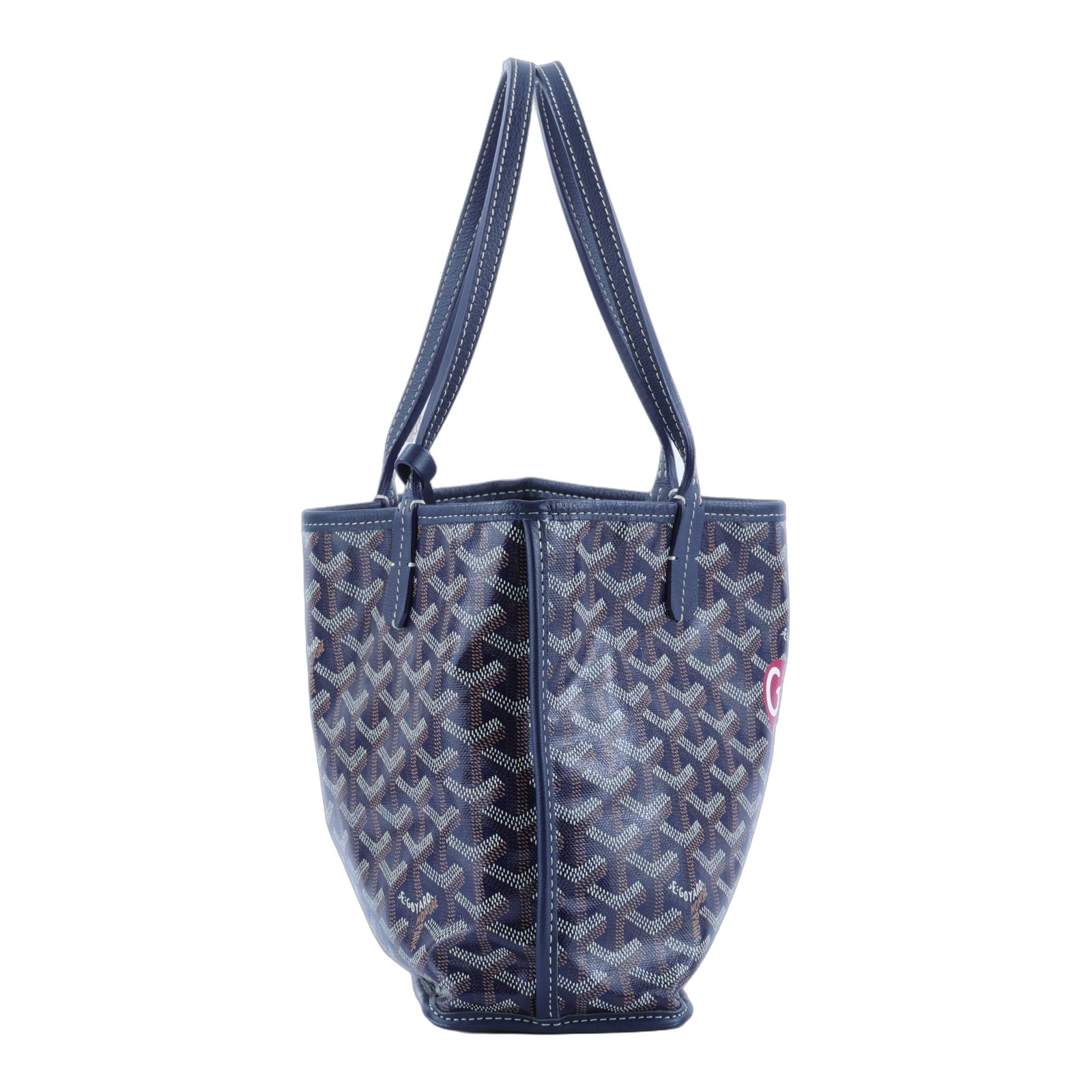 高雅德 GOYARD Anjou Mini Bag 托特包 ANJOUSMINCG 藍愛心ANJOU MINI托特包 防塵袋/內袋/購買證明