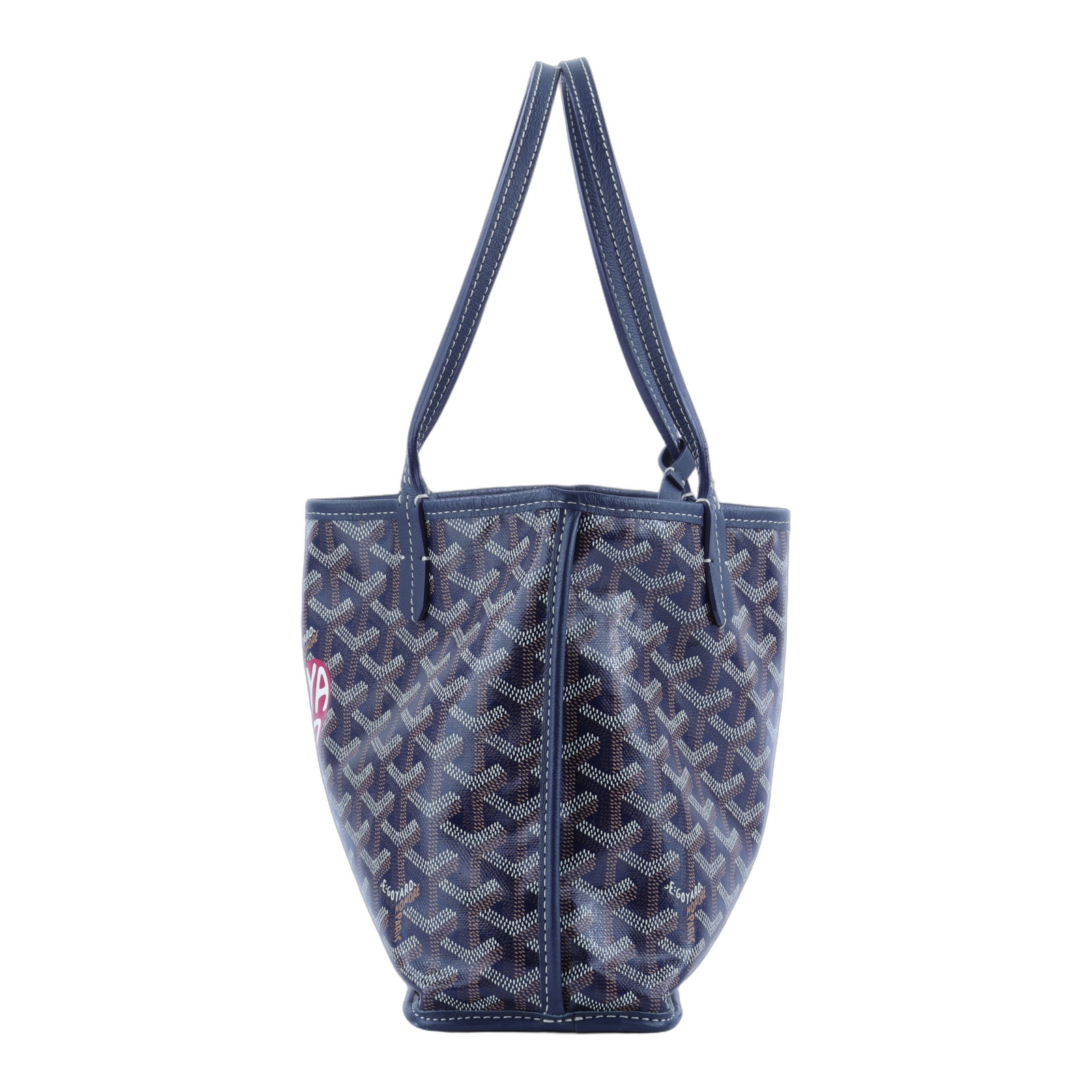高雅德 GOYARD Anjou Mini Bag 托特包 ANJOUSMINCG 藍愛心ANJOU MINI托特包 防塵袋/內袋/購買證明