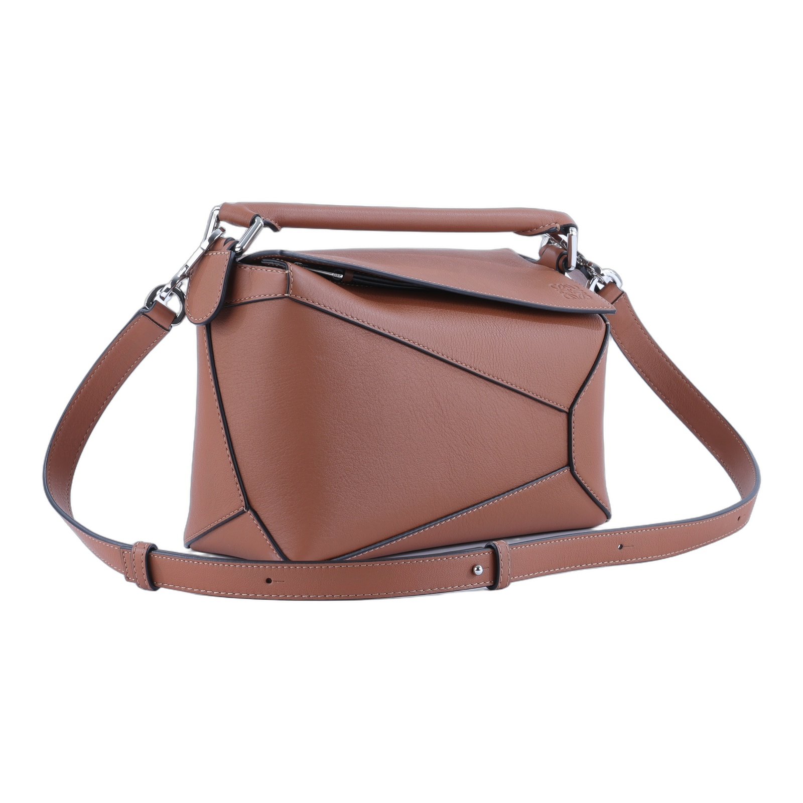 羅意威 LOEWE Small Puzzle bag 肩背 斜背包 A510P60X41 焦糖PUZZLE SMALL 防塵袋/背帶