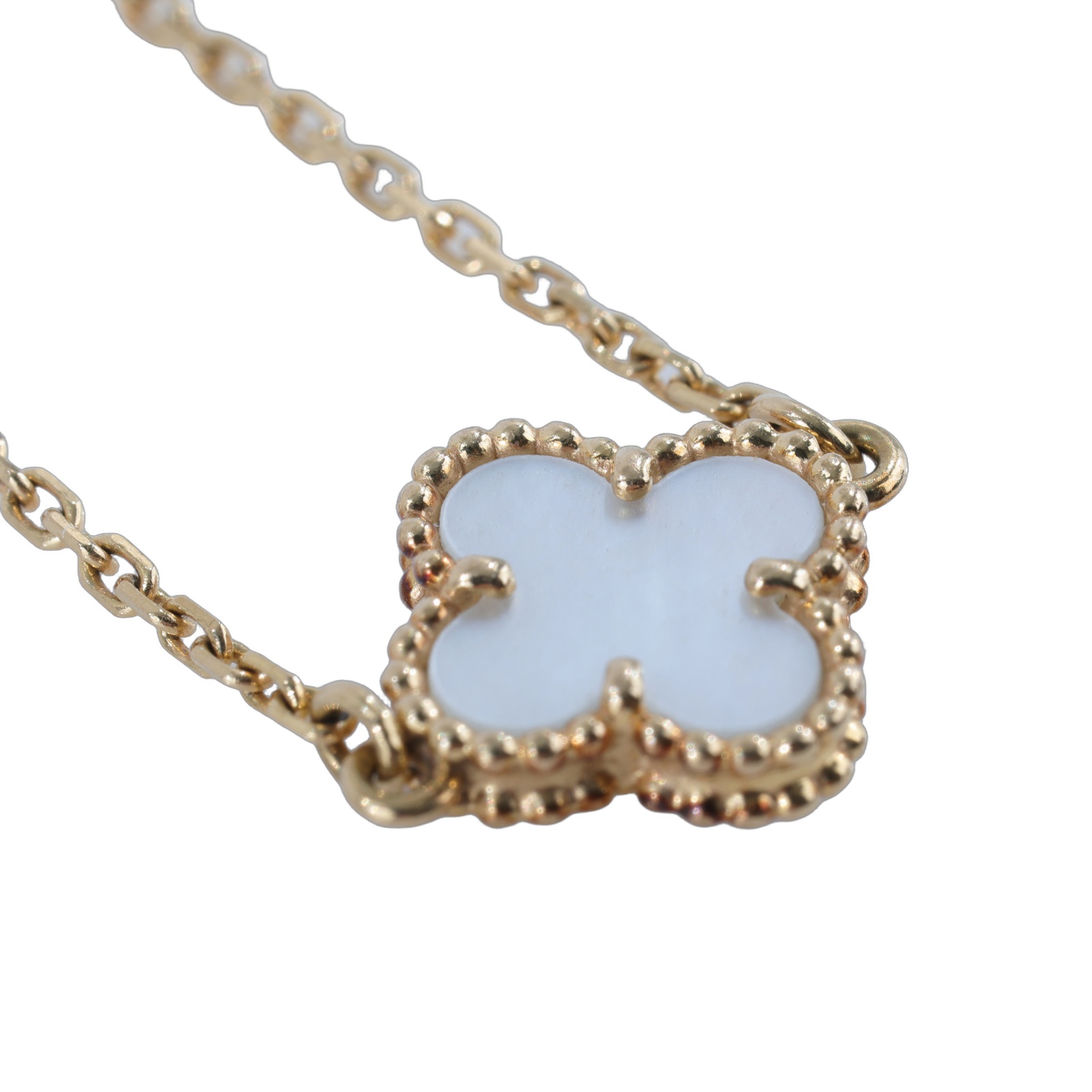 梵克雅寶 Van Cleef & Arpels Sweet Alhambra 手鍊 VCARF68800 白母貝Alhambra SWEET手鍊 無附屬品