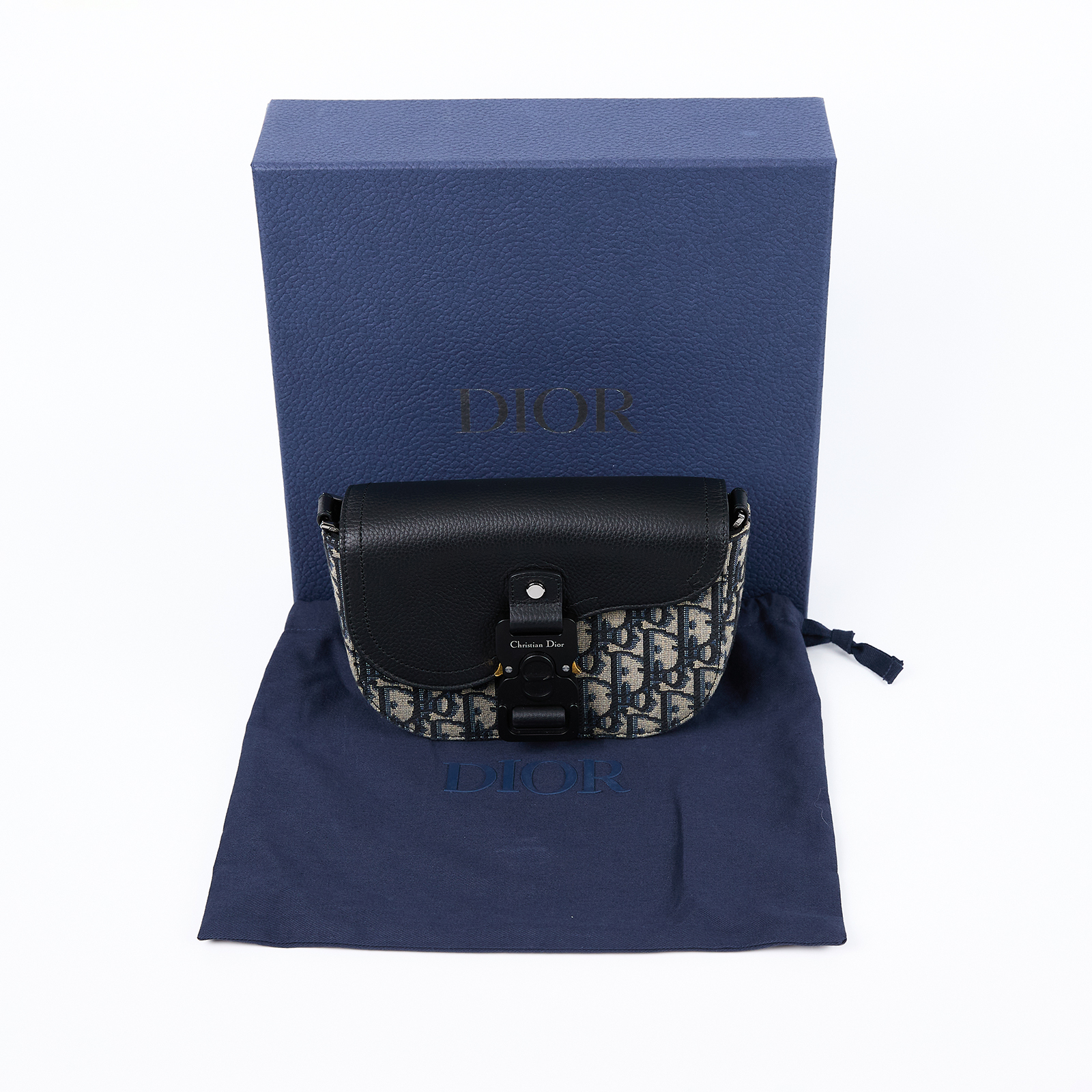 迪奧 CHRISTIAN DIOR Saddle 迷你 翻蓋 郵差包 2ADCA435YKS Saddle 迷你翻蓋郵差包 原廠盒子/防塵袋