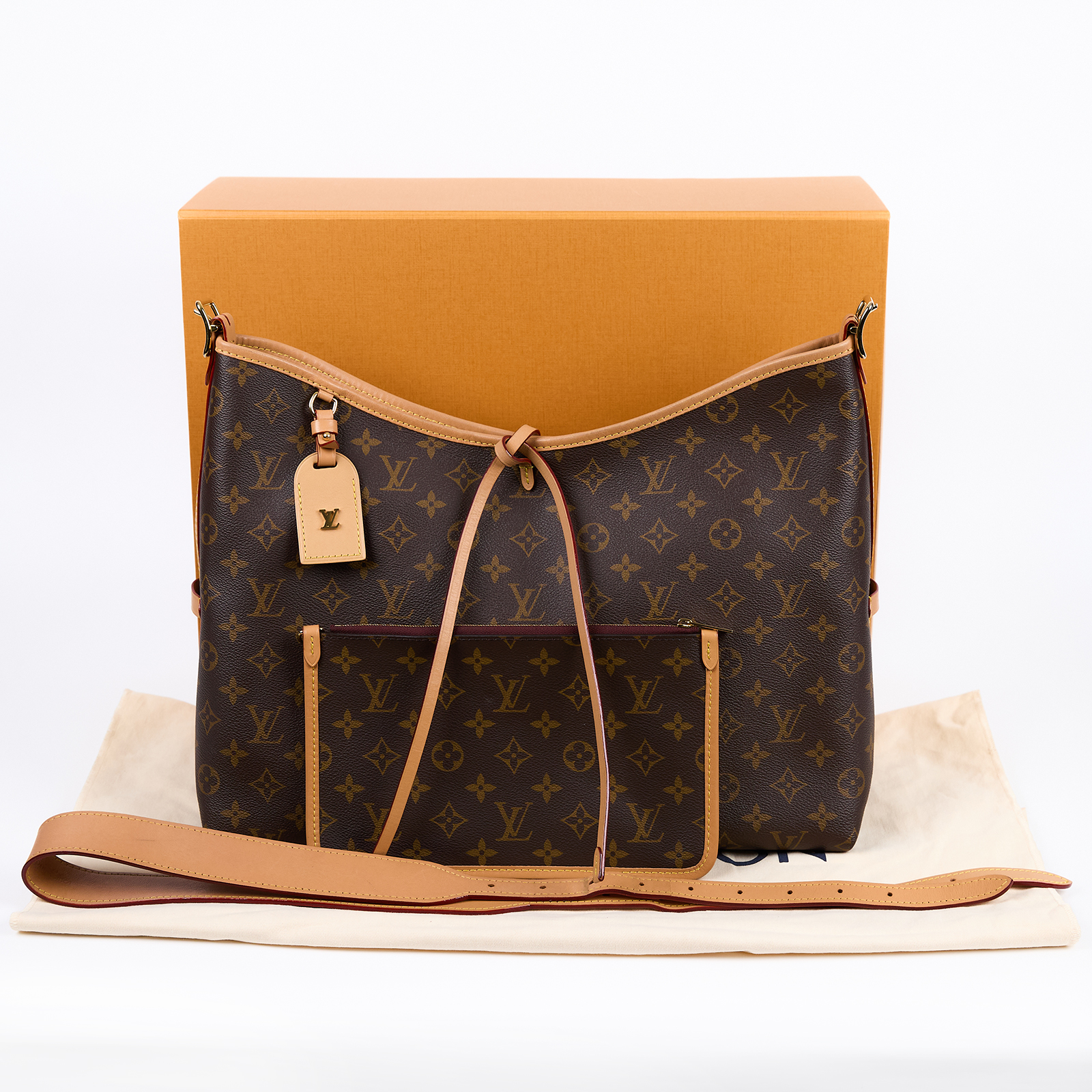 路易威登 LOUIS VUITTON CarryAll MM 原花 肩背包 M46197 晶片款 原花CarryAll  MM 原廠盒子/防塵袋/內袋/吊牌