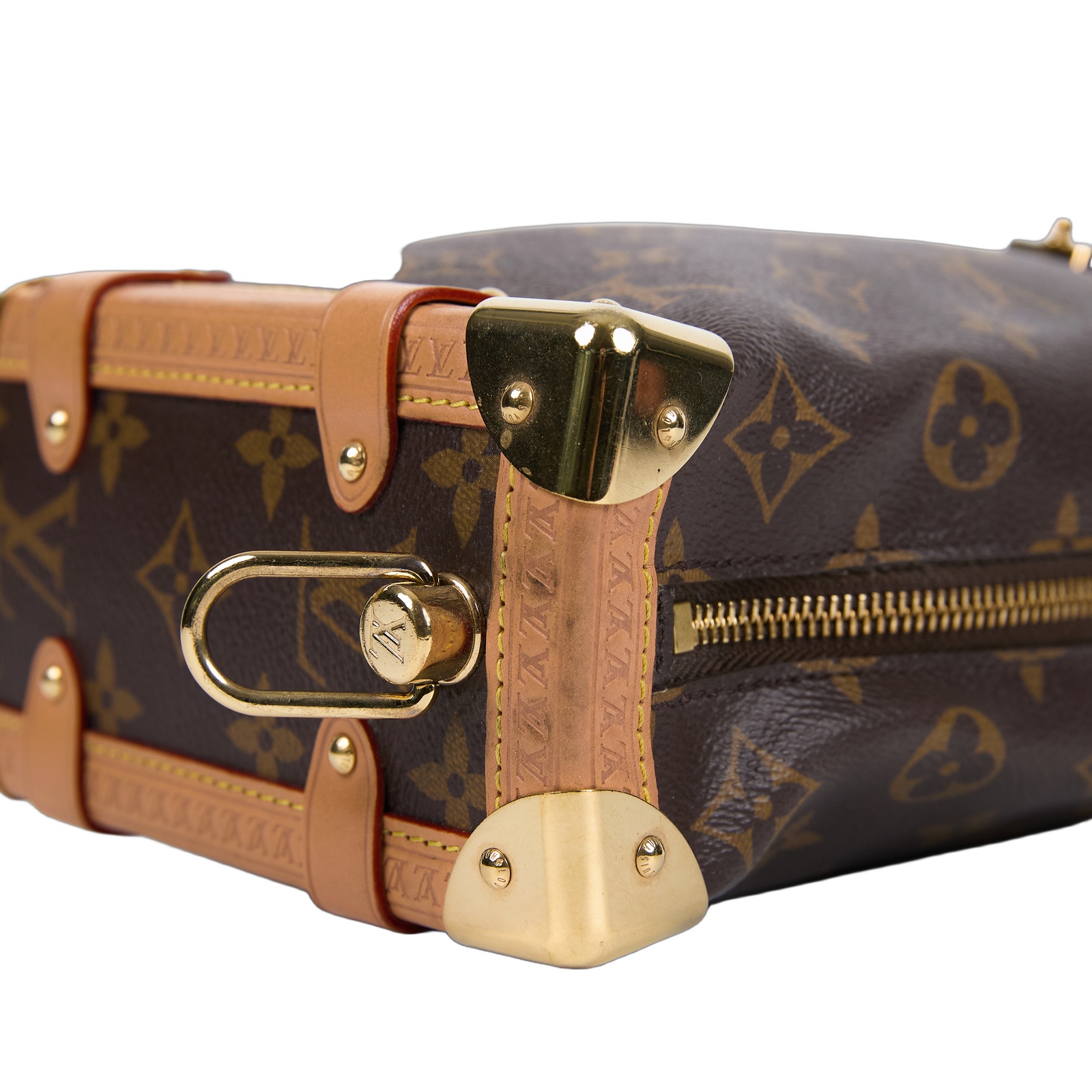 路易威登 LOUIS VUITTON Side Trunk MM 老花 手提 肩背 箱包 M46358  原廠盒子/防塵袋/購買證明/背帶2