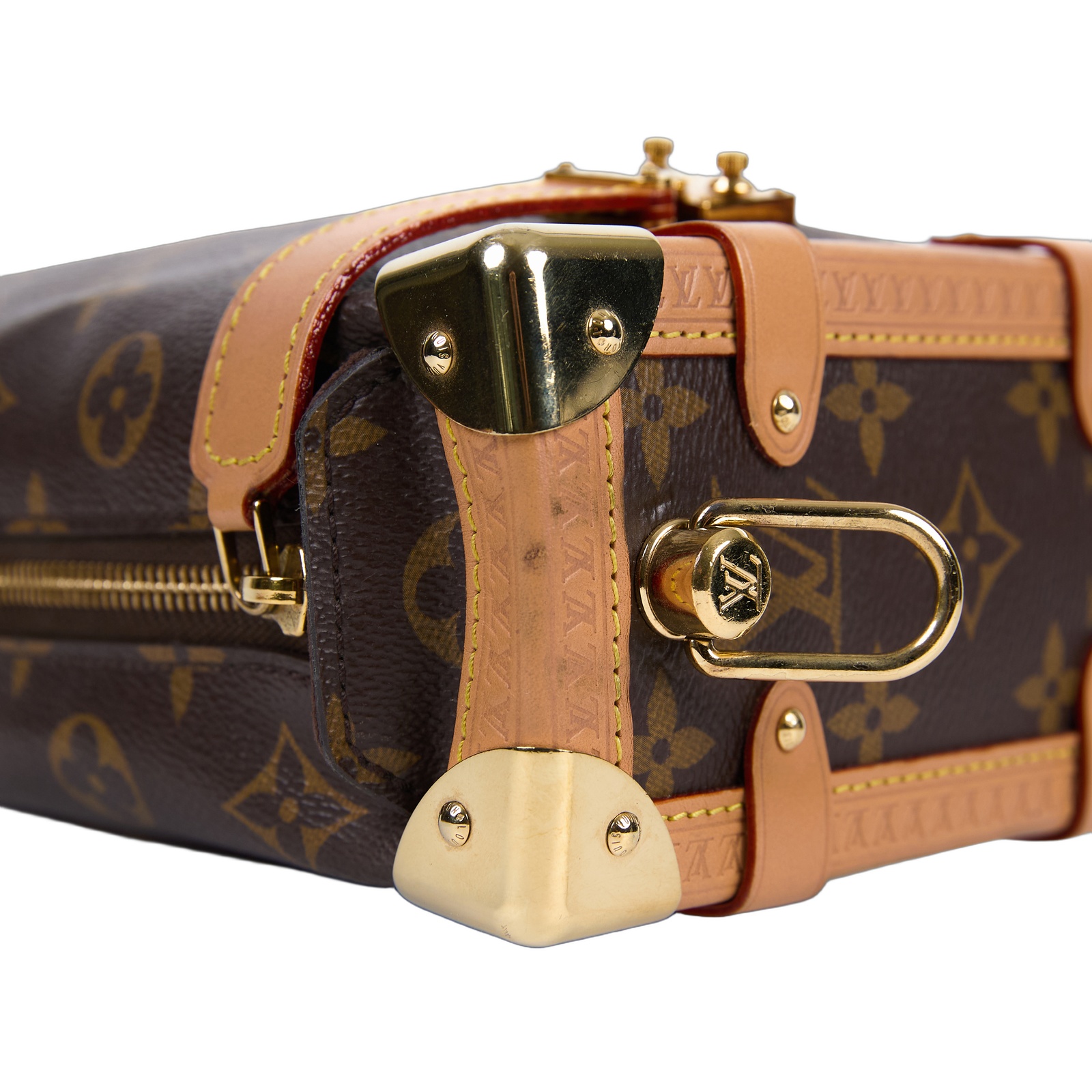 路易威登 LOUIS VUITTON Side Trunk MM 老花 手提 肩背 箱包 M46358  原廠盒子/防塵袋/購買證明/背帶2