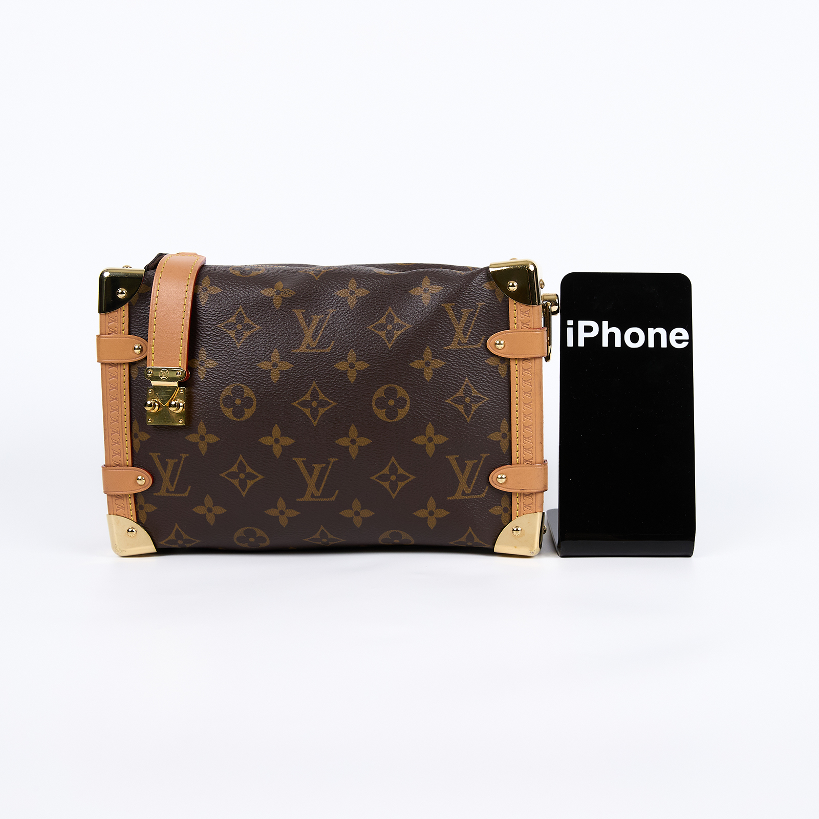 路易威登 LOUIS VUITTON Side Trunk MM 老花 手提 肩背 箱包 M46358  原廠盒子/防塵袋/購買證明/背帶2