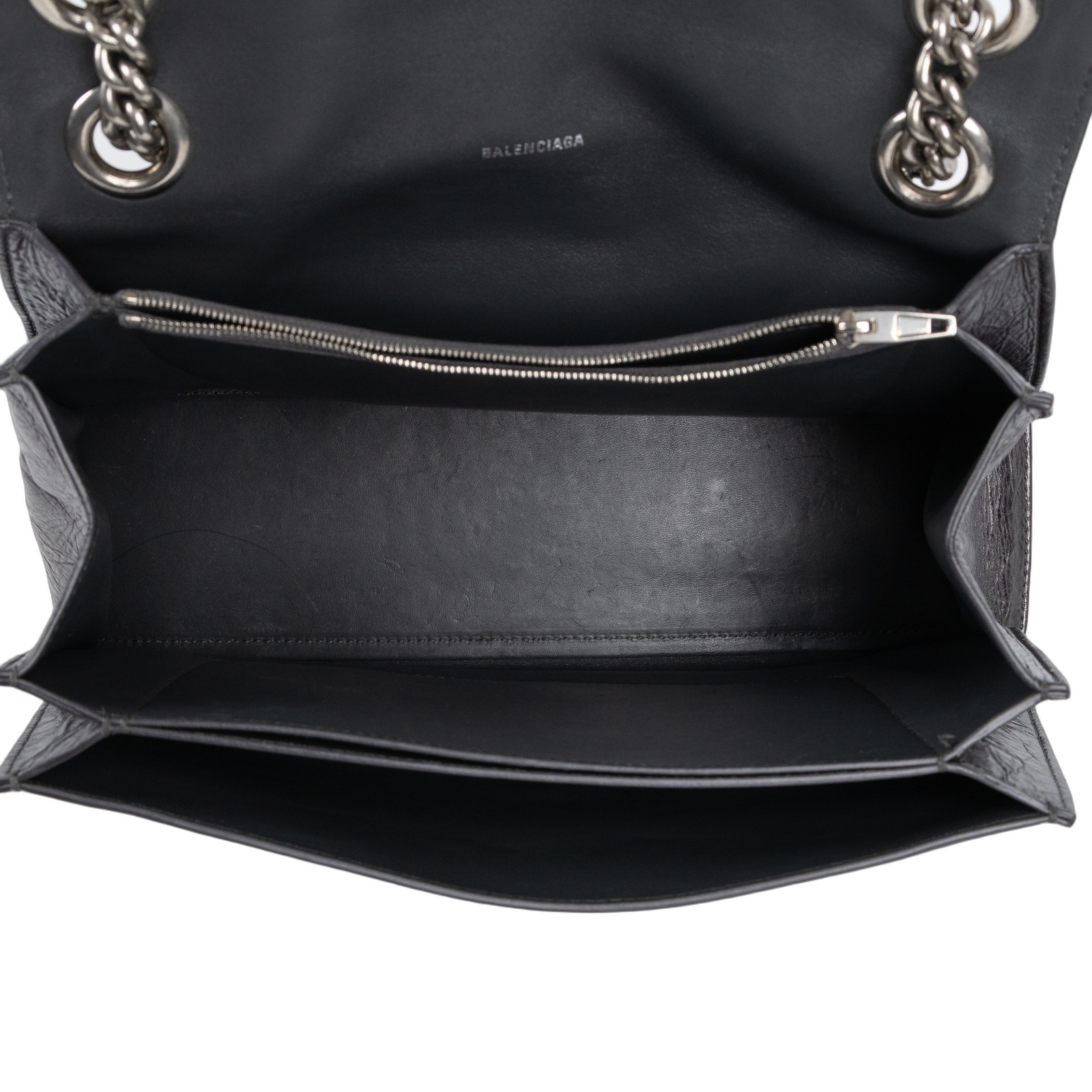 巴黎世家 BALENCIAGA Crush M 肩背包 手提包 斜背包 7163932AATG 灰CRUSH MEDIUM鏈帶包 無附屬品