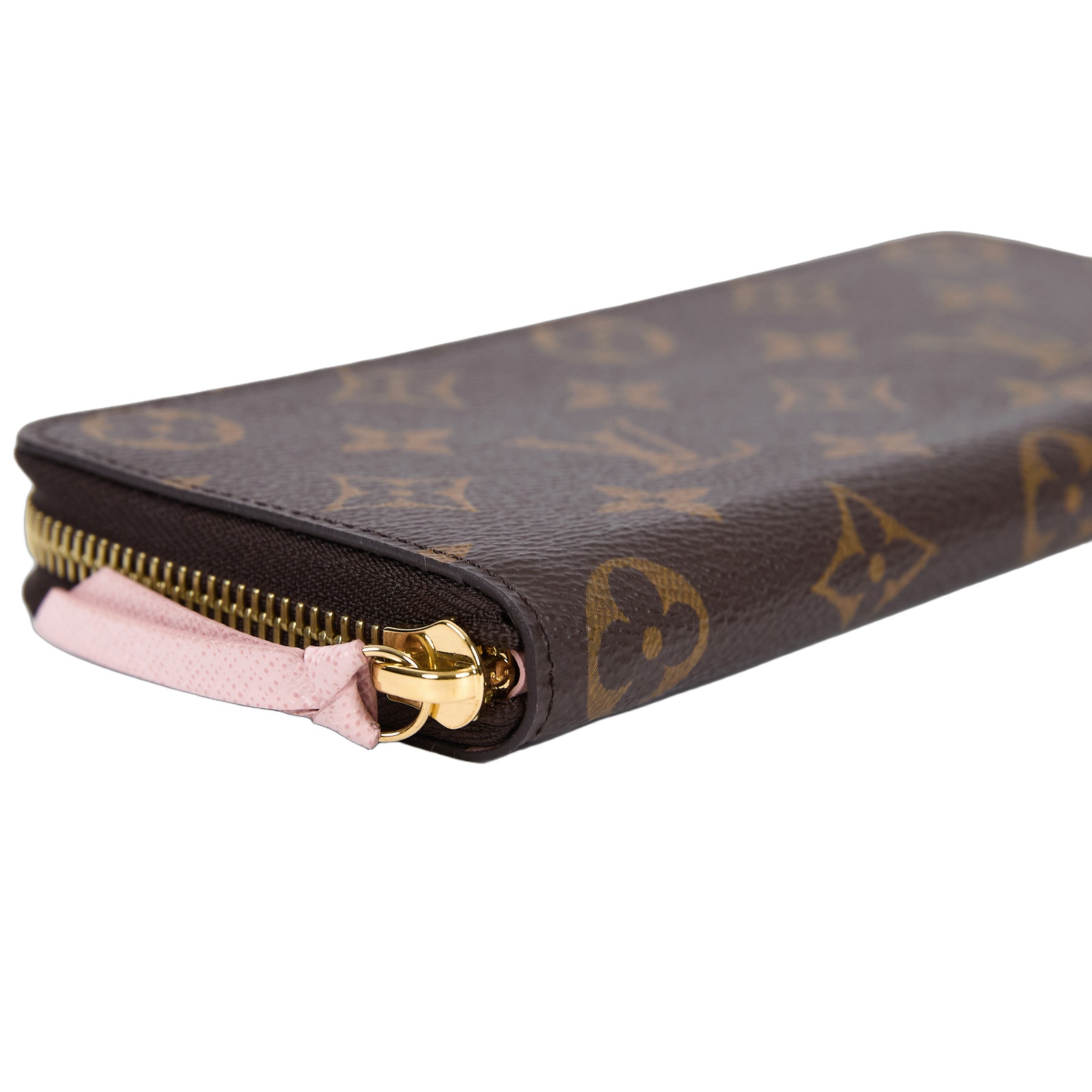 路易威登 LOUIS VUITTON Clémence 錢包 拉鍊 長夾 經典帆布 芭蕾粉色 M61298 晶片款 原花ZIPPY拉鏈長夾 原廠盒子/ 防塵袋