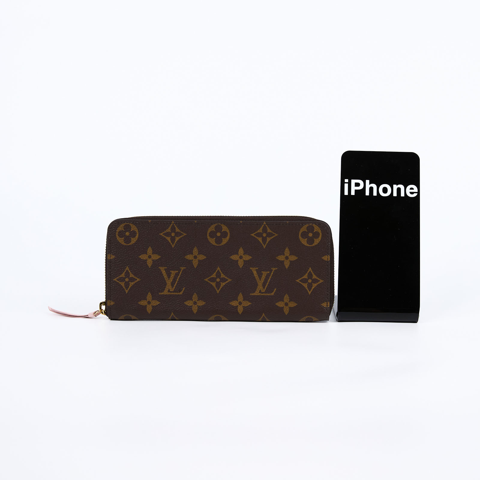路易威登 LOUIS VUITTON Clémence 錢包 拉鍊 長夾 經典帆布 芭蕾粉色 M61298 晶片款 原花ZIPPY拉鏈長夾 原廠盒子/ 防塵袋