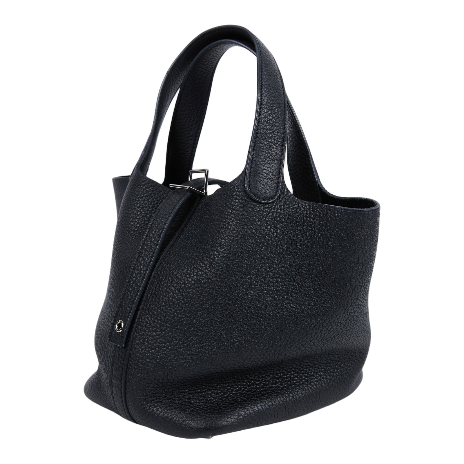 愛馬仕 Hermes Picotin Lock 18 菜籃子包 銀色五金 黑色 H056289CK89 /U MZ 006 MM  原廠盒子/防塵袋2/鎖組/購買證明影本