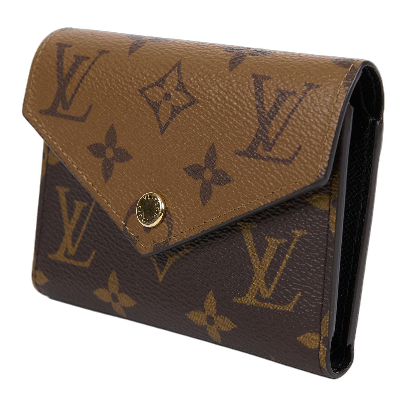 路易威登 LOUIS VUITTON Victorine 錢包 Reverse塗層帆布 M81557 晶片款 VICTORINE雙色短夾 原廠盒子/防塵袋