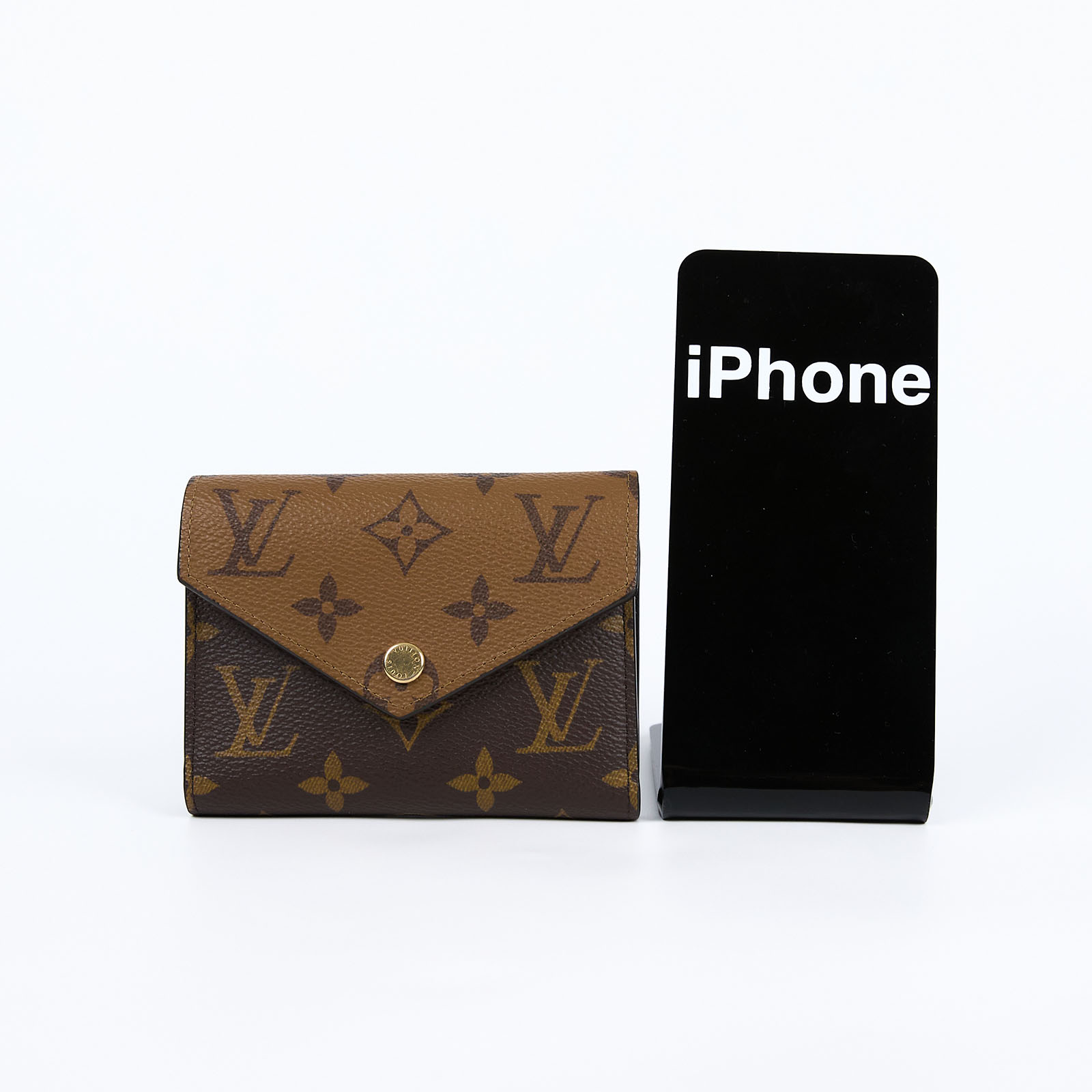 路易威登 LOUIS VUITTON Victorine 錢包 Reverse塗層帆布 M81557 晶片款 VICTORINE雙色短夾 原廠盒子/防塵袋
