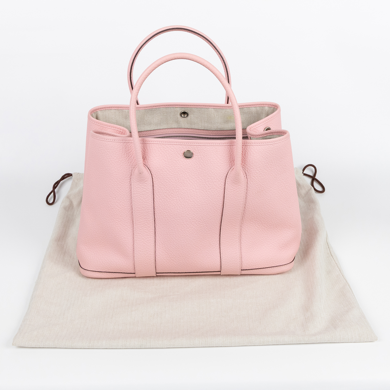 愛馬仕 Hermes Garden Party 花園派對包 36 GP36 T MM 003 KH 粉色GP36 防塵袋