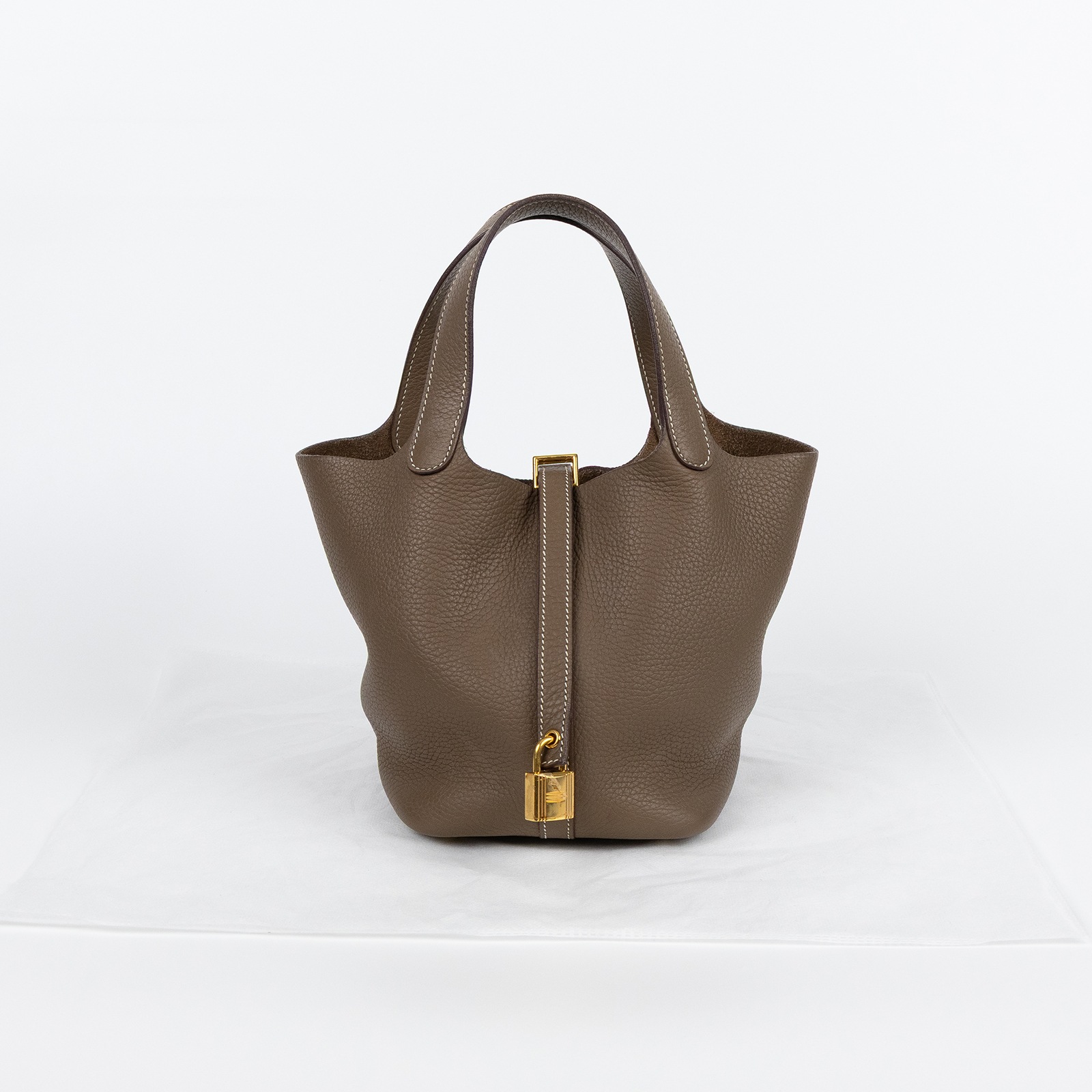 愛馬仕 Hermes Picotin Lock 18 菜籃子包 PT18 Y IT 012 AC Y刻 大象灰PICOTIN18 無附屬品