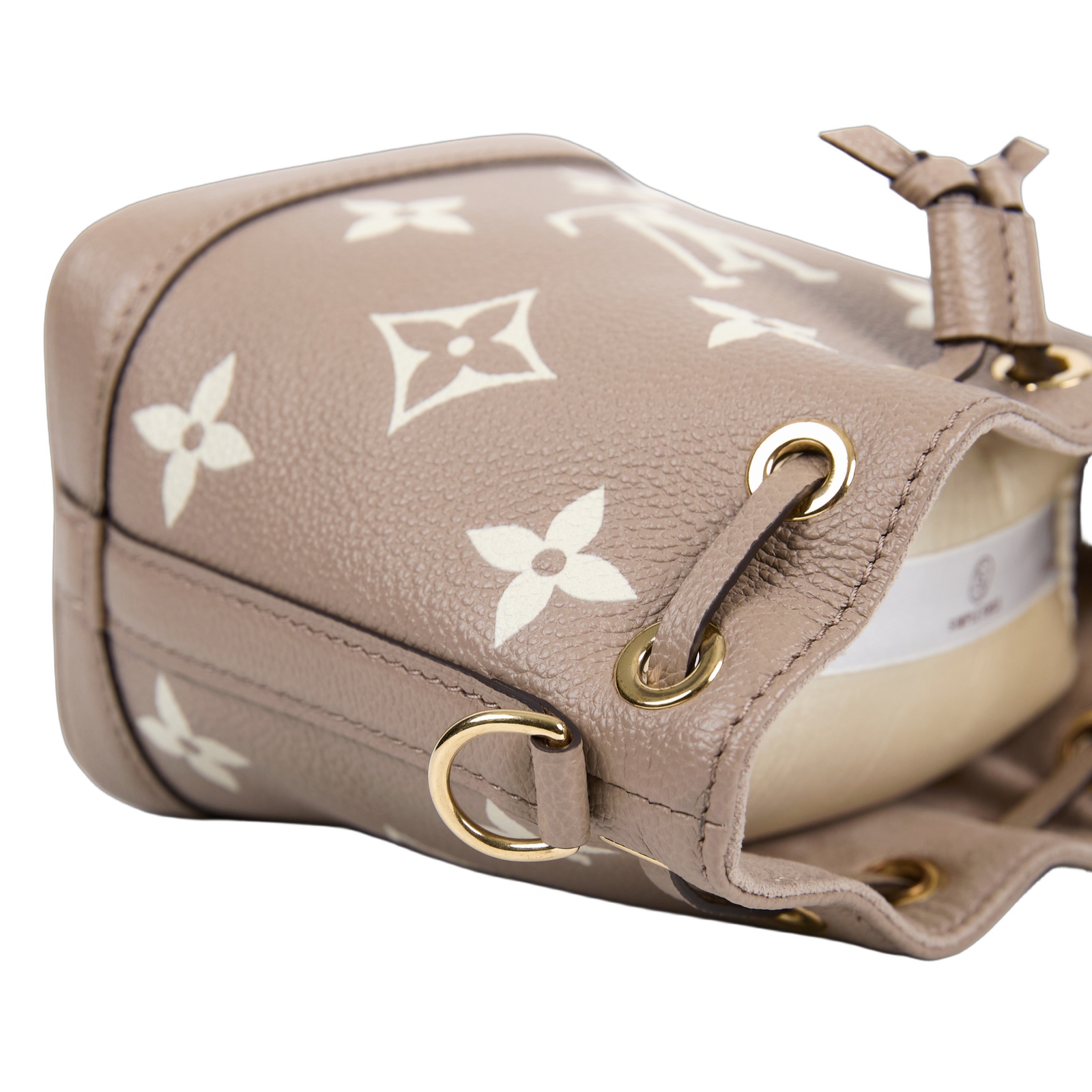 路易威登 LOUIS VUITTON Nano Noé 束口水桶包 Tourterelle 灰色 Cream色 M46291 晶片款  原廠盒子/防塵袋/背帶2/購買證明
