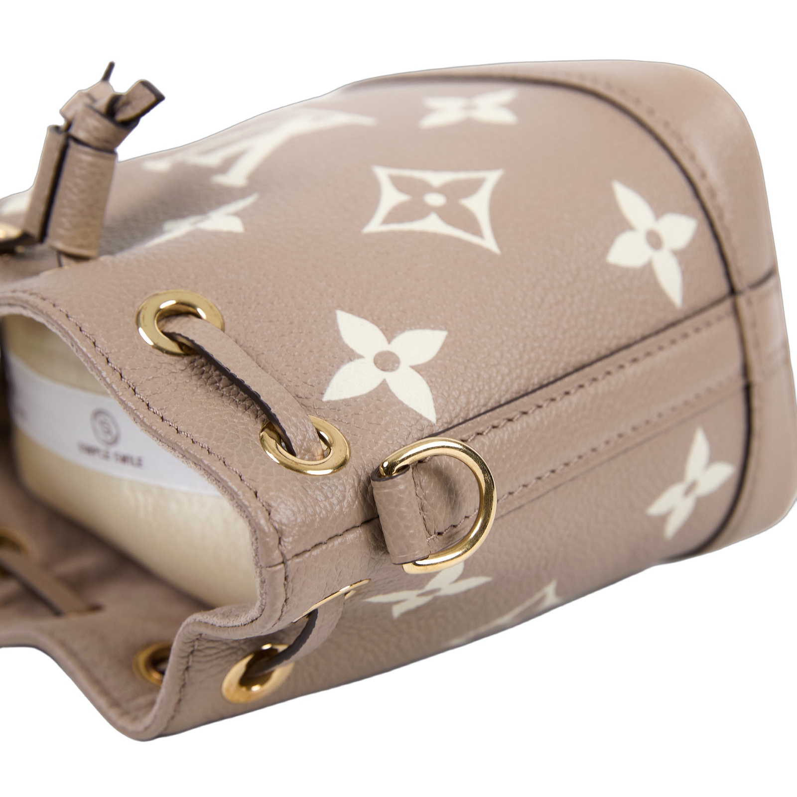 路易威登 LOUIS VUITTON Nano Noé 束口水桶包 Tourterelle 灰色 Cream色 M46291 晶片款  原廠盒子/防塵袋/背帶2/購買證明