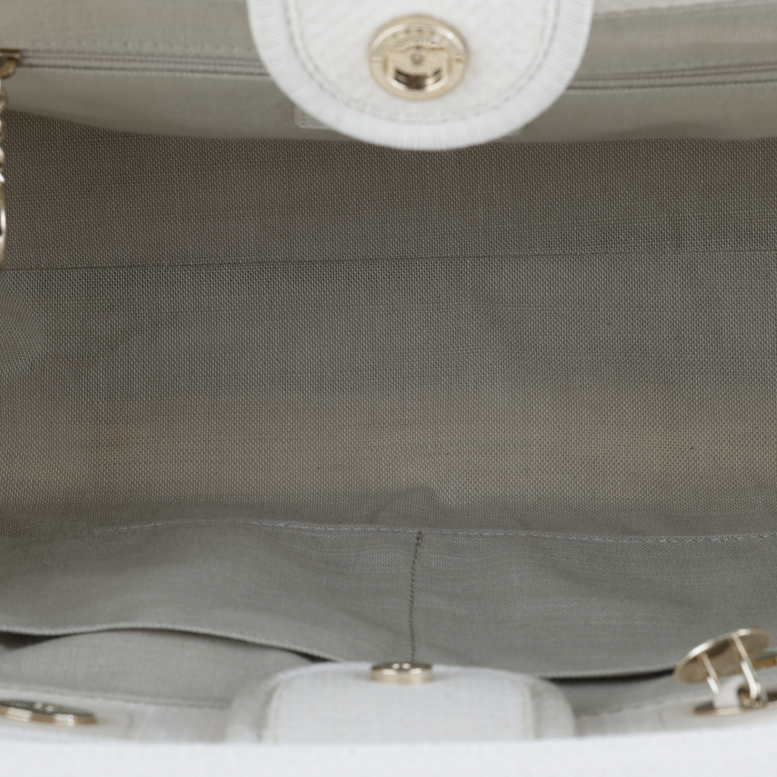 香奈兒 CHANEL 海灘包 小型 AS3257 晶片款 米白沙灘包DEAUVILLE 內袋
