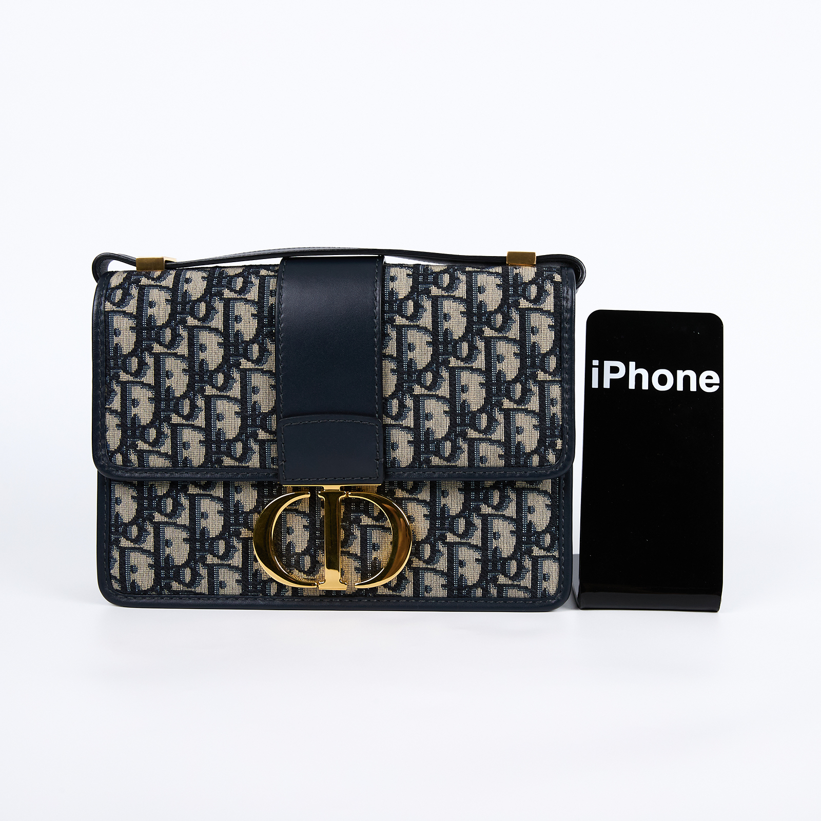 迪奧 CHRISTIAN DIOR 30 Montaigne 蒙田包 肩背包 斜背包 M9203UTZQ 藍緹花蒙田30 防塵袋/購買證明影本