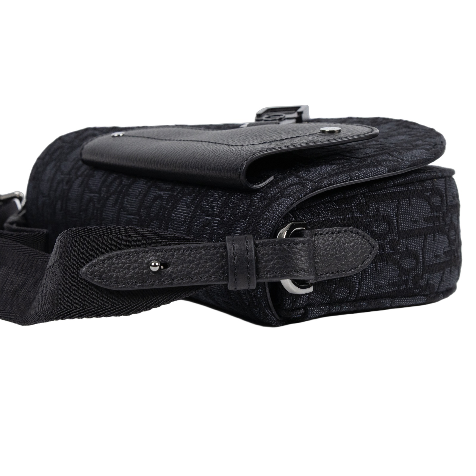 迪奧 CHRISTIAN DIOR Saddle 郵差包 1ADPO325YKY 藍緹花SADDLE 郵差包 原廠盒子/防塵袋/購買證明