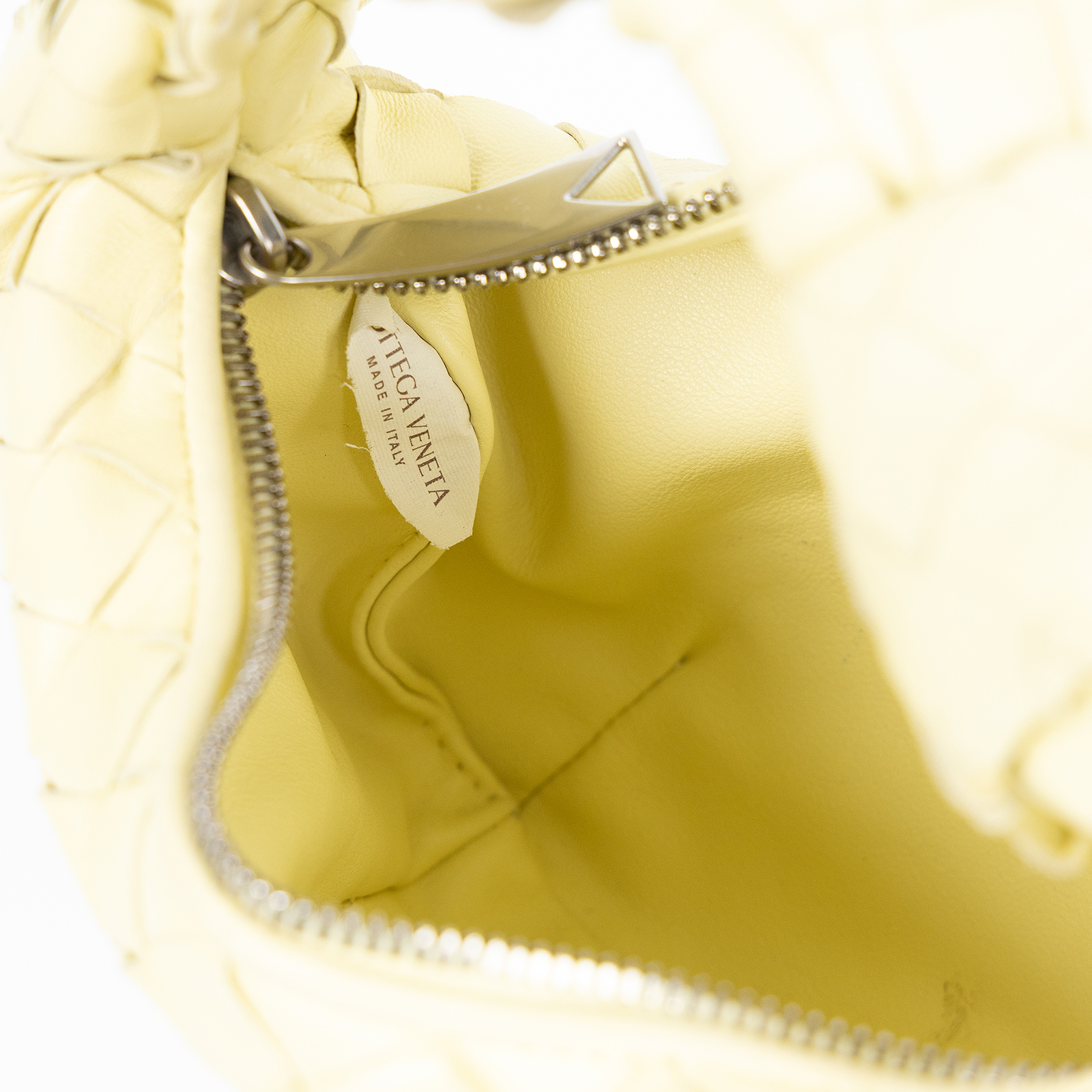 寶緹嘉 BOTTEGA VENETA Mini Jodie 手提包 651876VCPP5 黃編織MINI　JODIE 防塵袋