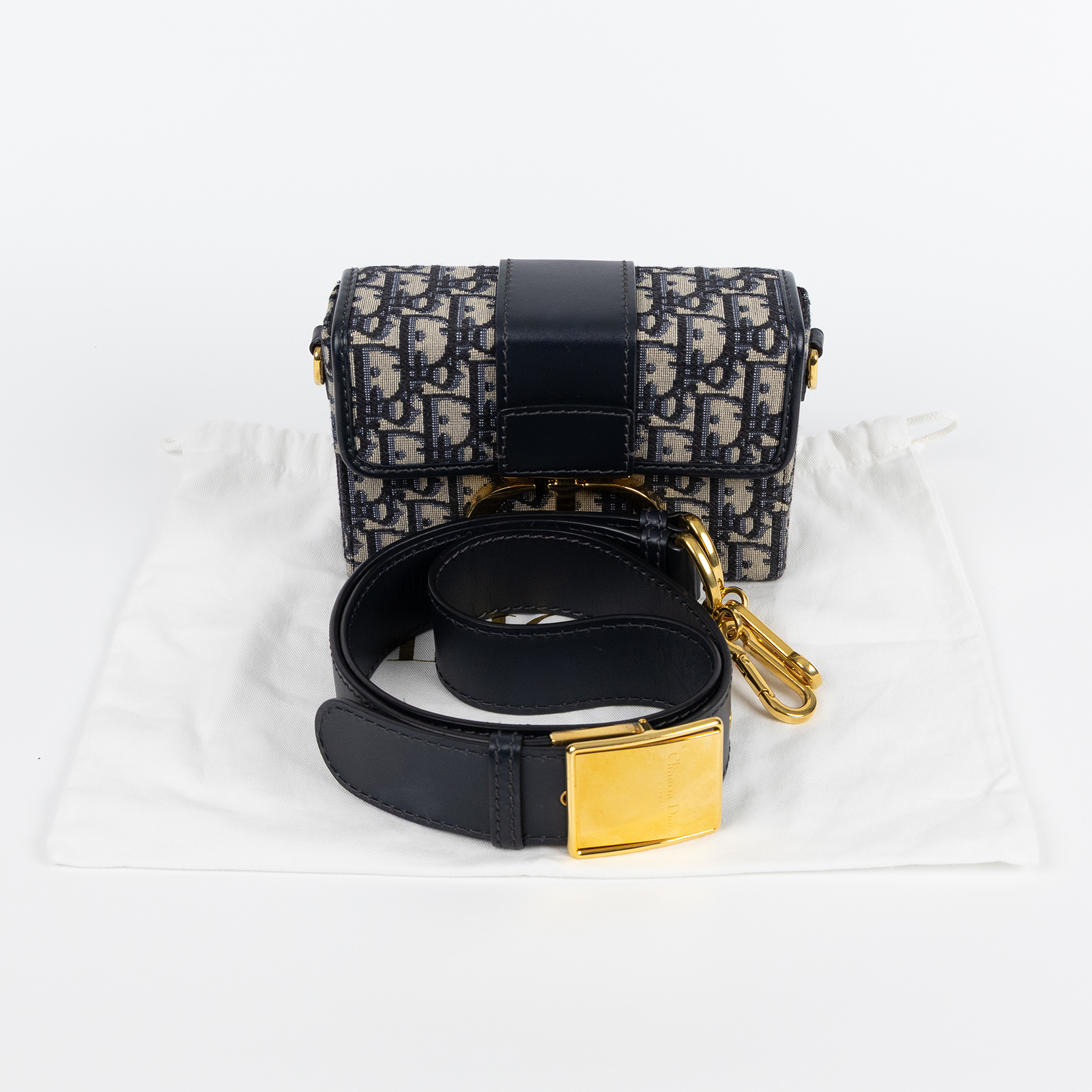 迪奧 CHRISTIAN DIOR 30 Montaigne 肩背手提包 M9204UTZQ 藍緹花 30MONTAIGNE BOX 斜背包 防塵袋/背帶