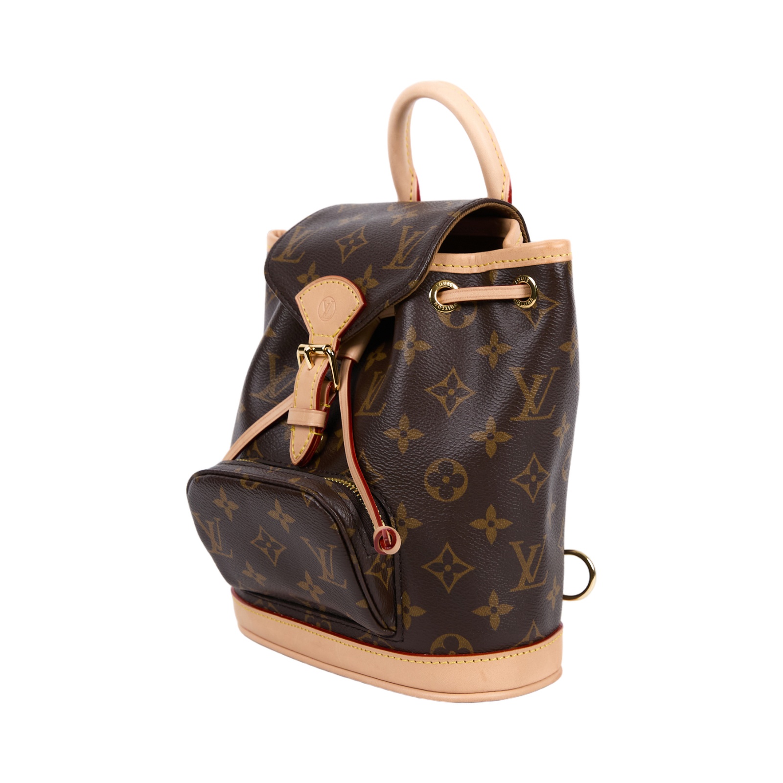 路易威登 LOUIS VUITTON Montsouris Mini 後背包 經典帆布 M11199 晶片款  防塵袋/背帶