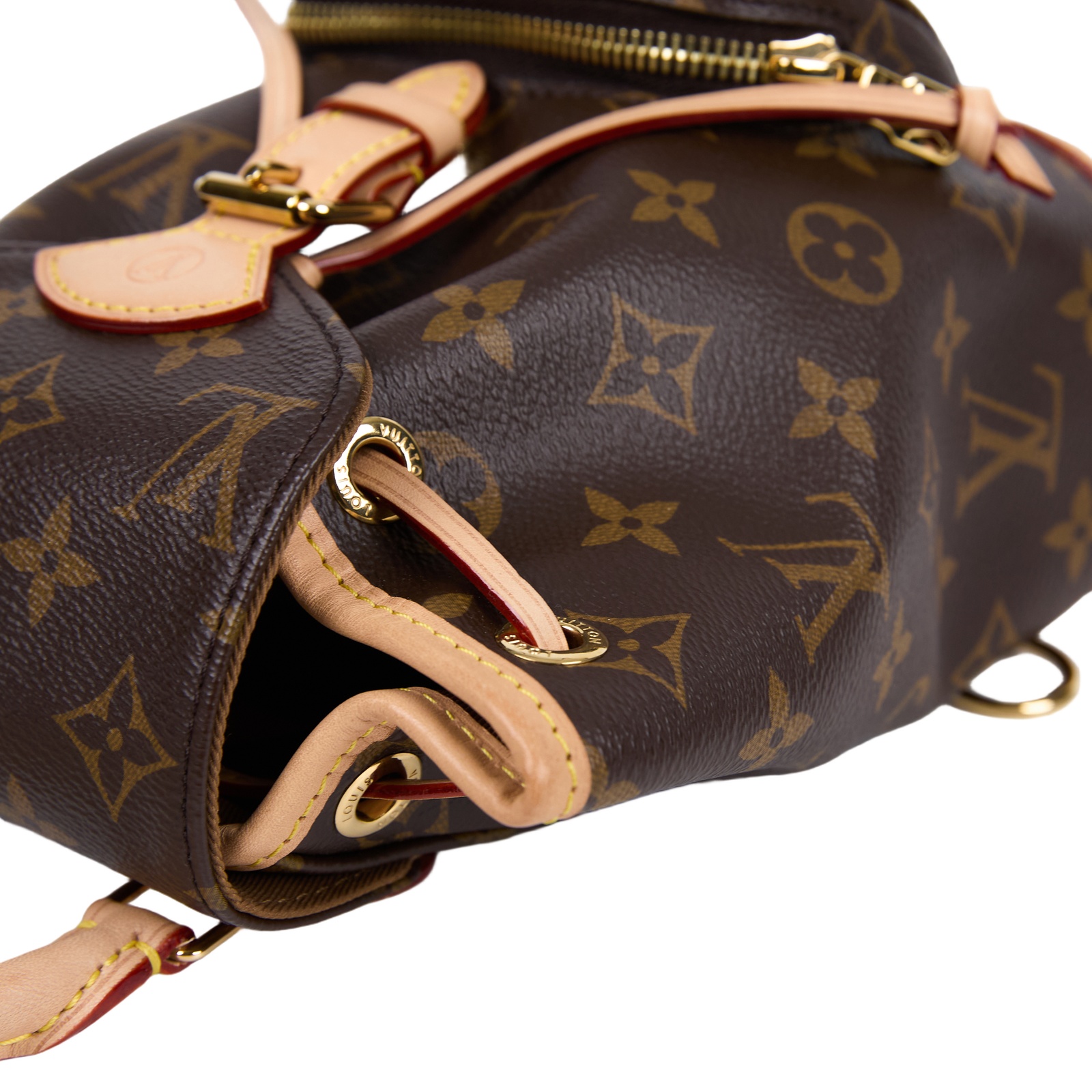 路易威登 LOUIS VUITTON Montsouris Mini 後背包 經典帆布 M11199 晶片款  防塵袋/背帶