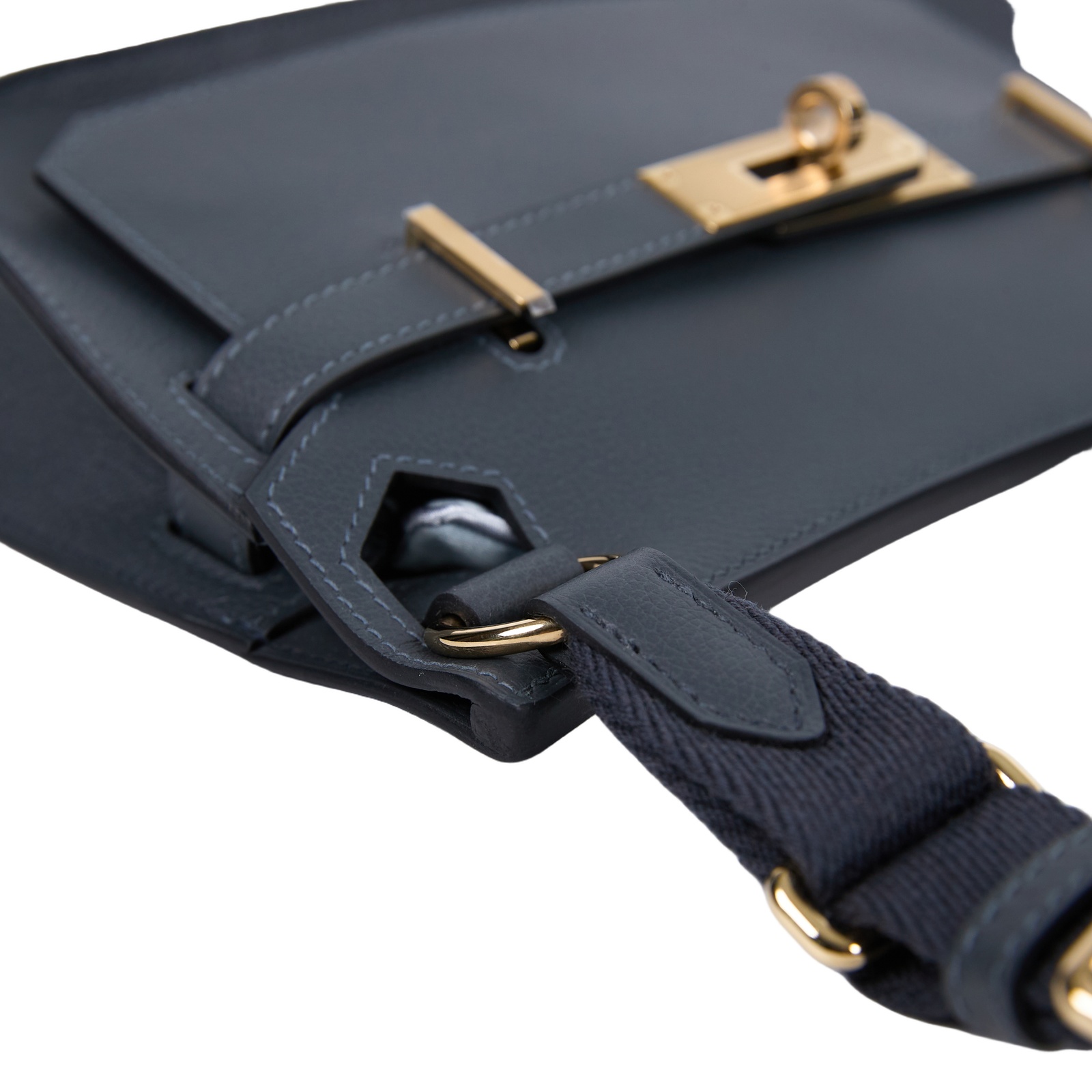 愛馬仕 Hermes Jypsiere 吉普賽包 Mini 霧霾灰色 金五金 H084047CPAT /WICC597  原廠盒子/防塵袋
