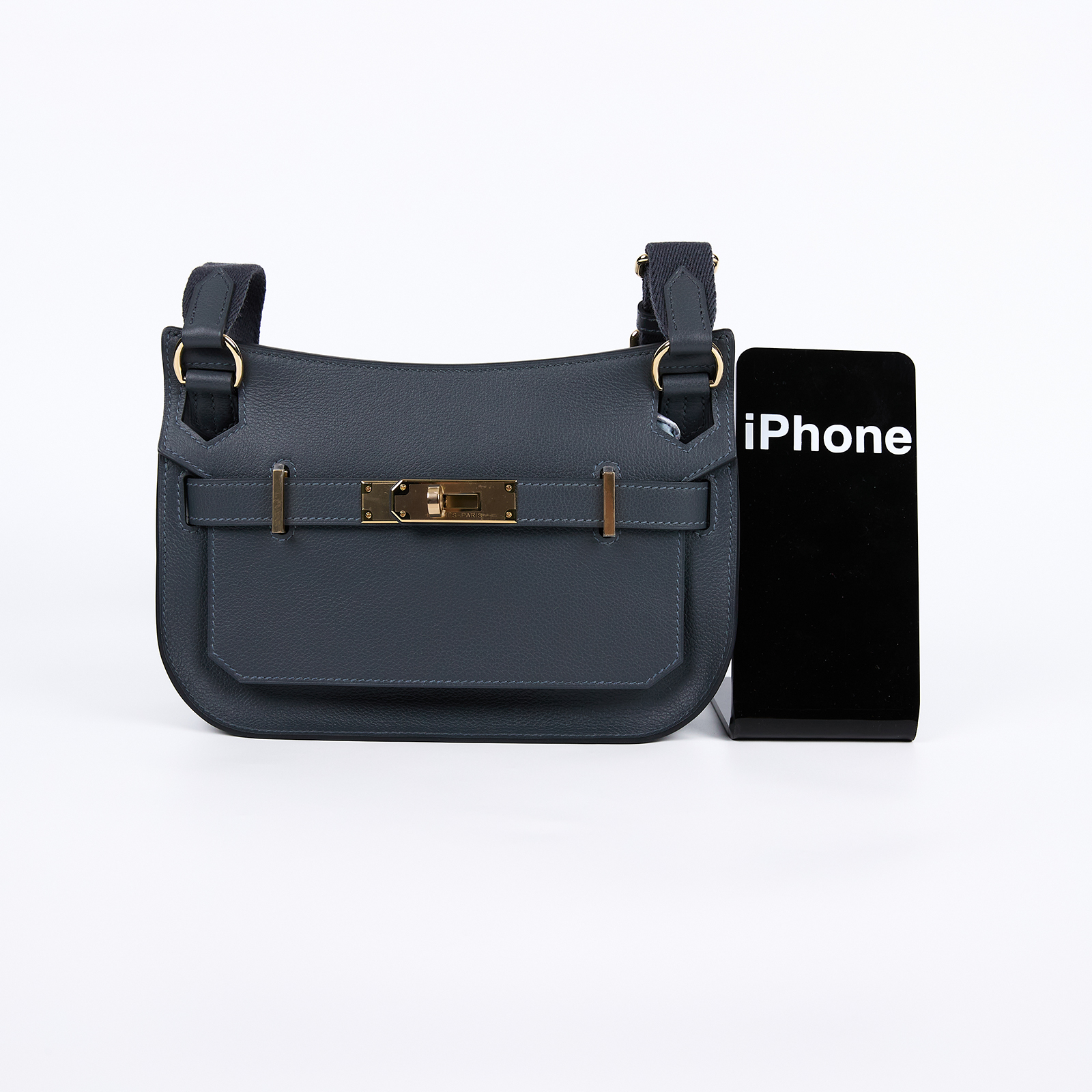 愛馬仕 Hermes Jypsiere 吉普賽包 Mini 霧霾灰色 金五金 H084047CPAT /WICC597  原廠盒子/防塵袋