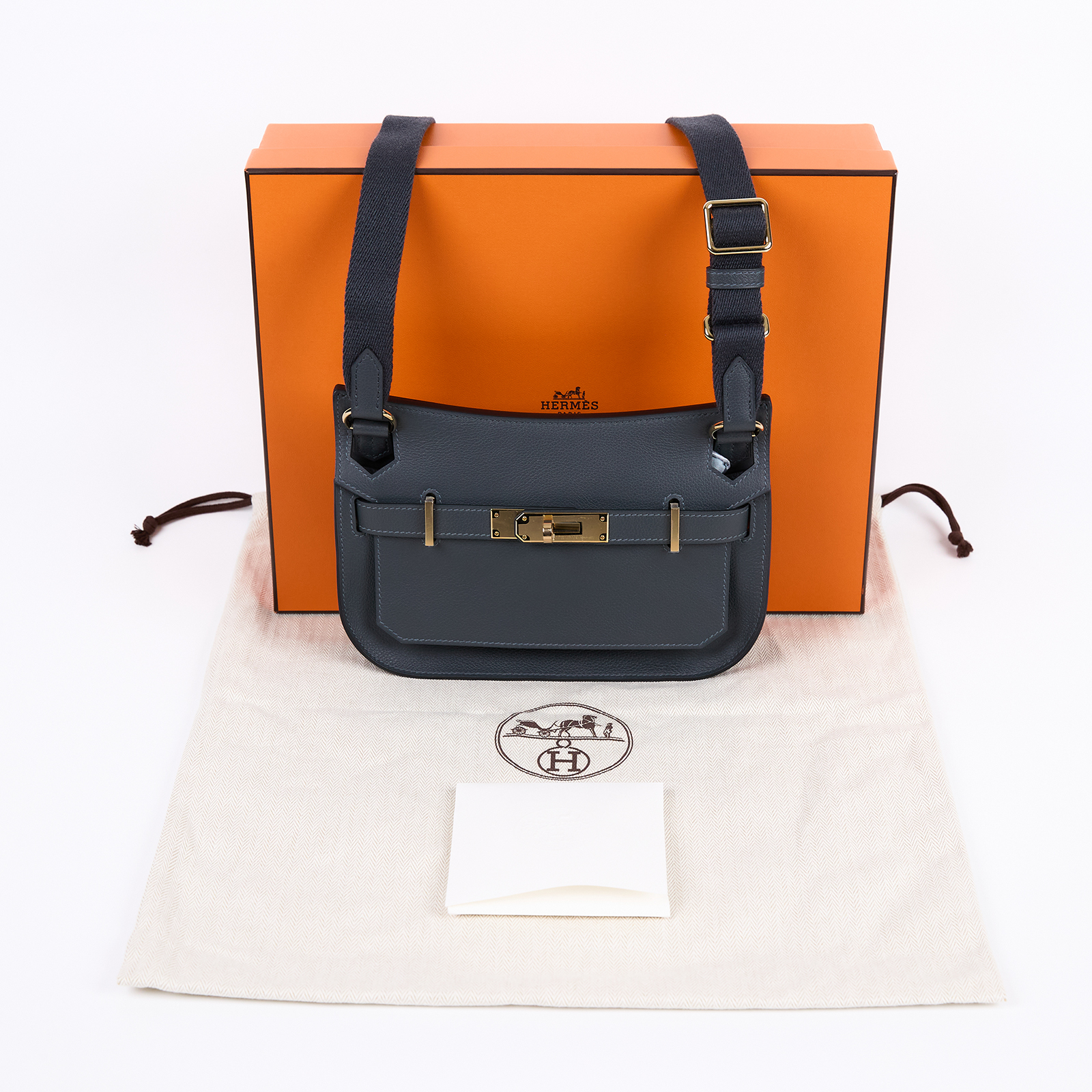 愛馬仕 Hermes Jypsiere 吉普賽包 Mini 霧霾灰色 金五金 H084047CPAT /WICC597  原廠盒子/防塵袋