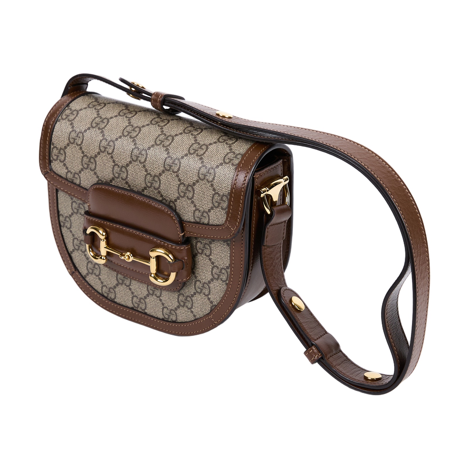 古馳 GUCCI Horsebit 1955 圓形 迷你袋 760191 92TCG 棕GG紋1955馬鞍包 無附屬品