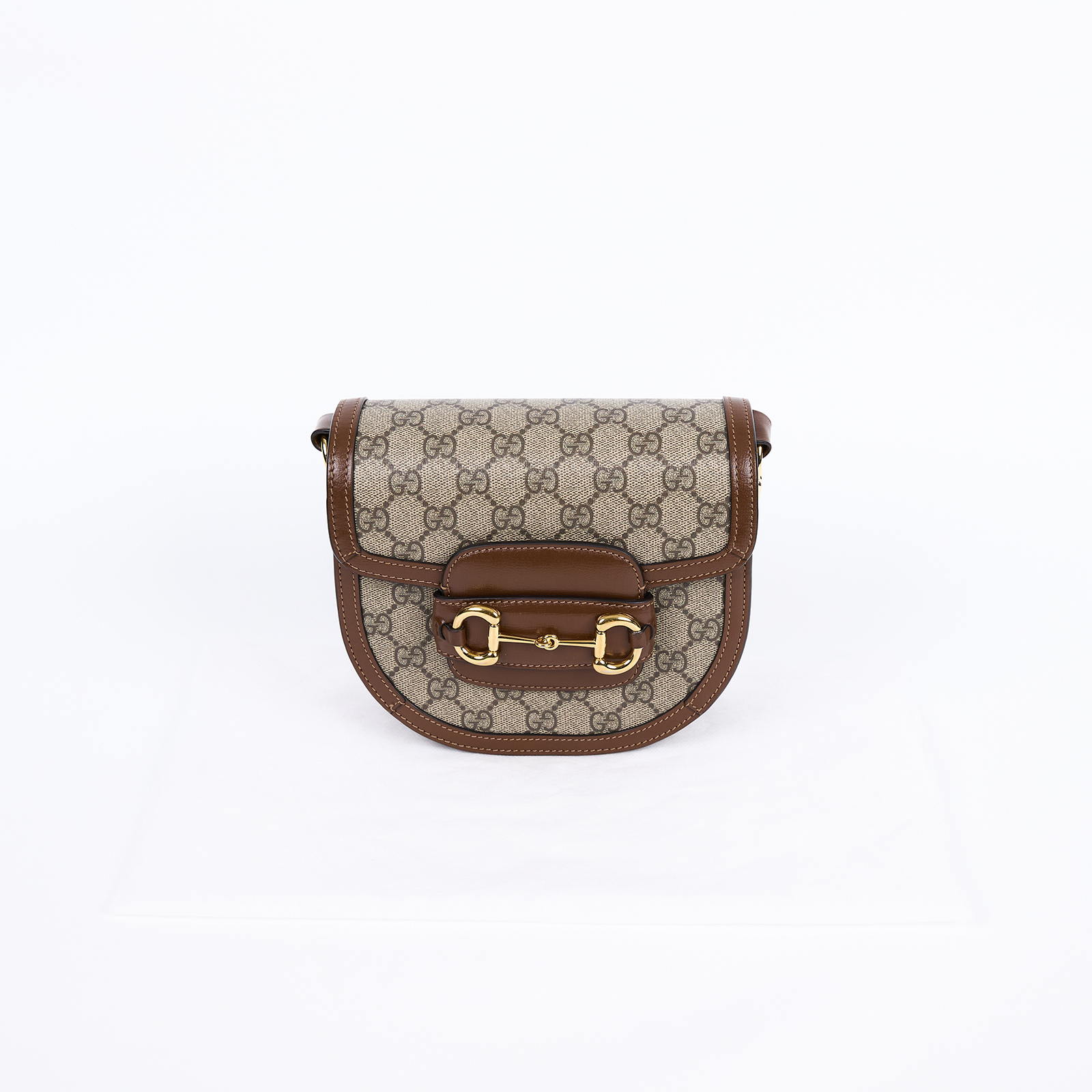 古馳 GUCCI Horsebit 1955 圓形 迷你袋 760191 92TCG 棕GG紋1955馬鞍包 無附屬品
