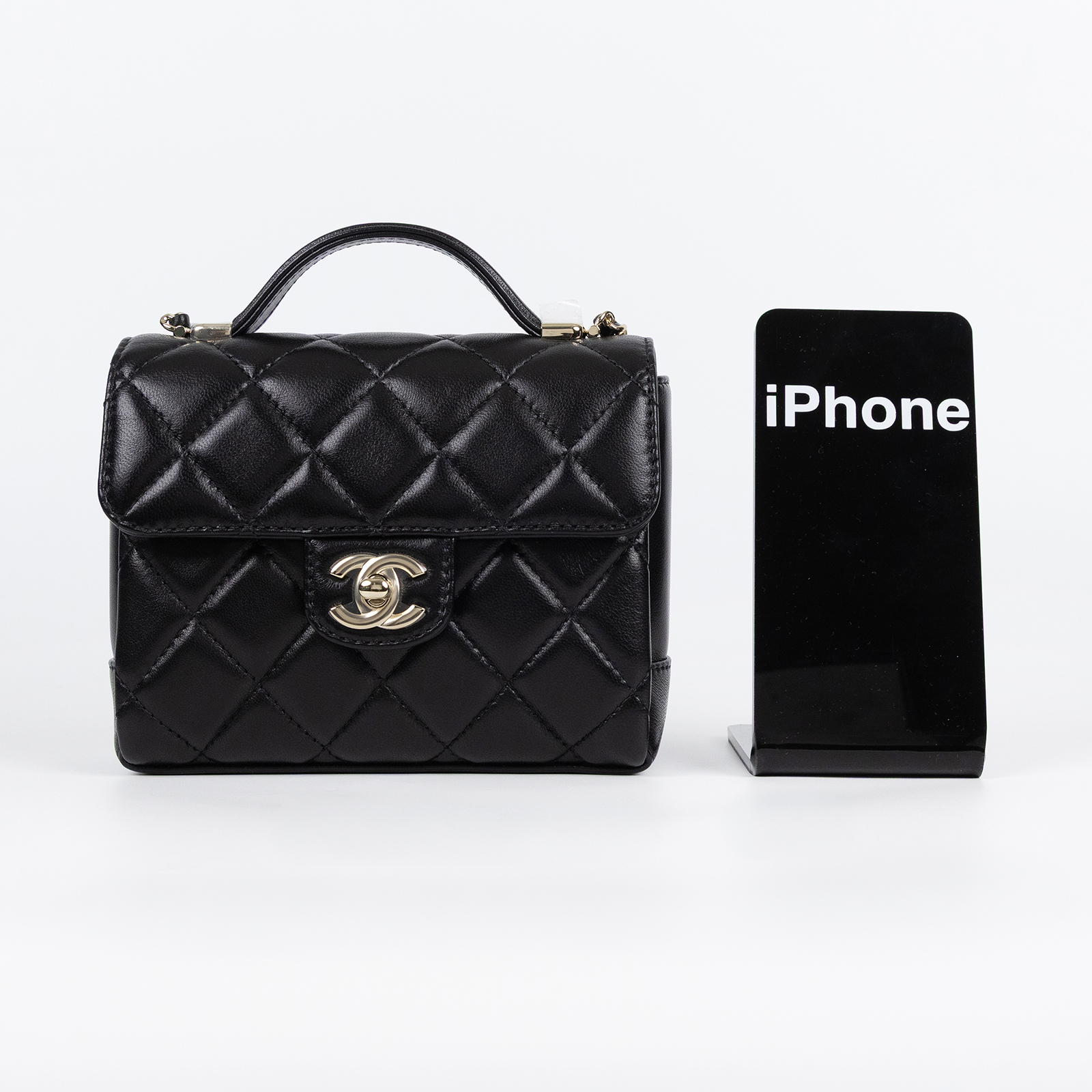 香奈兒 CHANEL CF 口蓋包 手提包 肩背包 斜背包 AS5111 B17706 晶片款 黑金羊手提口蓋煉包 原廠盒子/防塵袋 /韓國購買證明