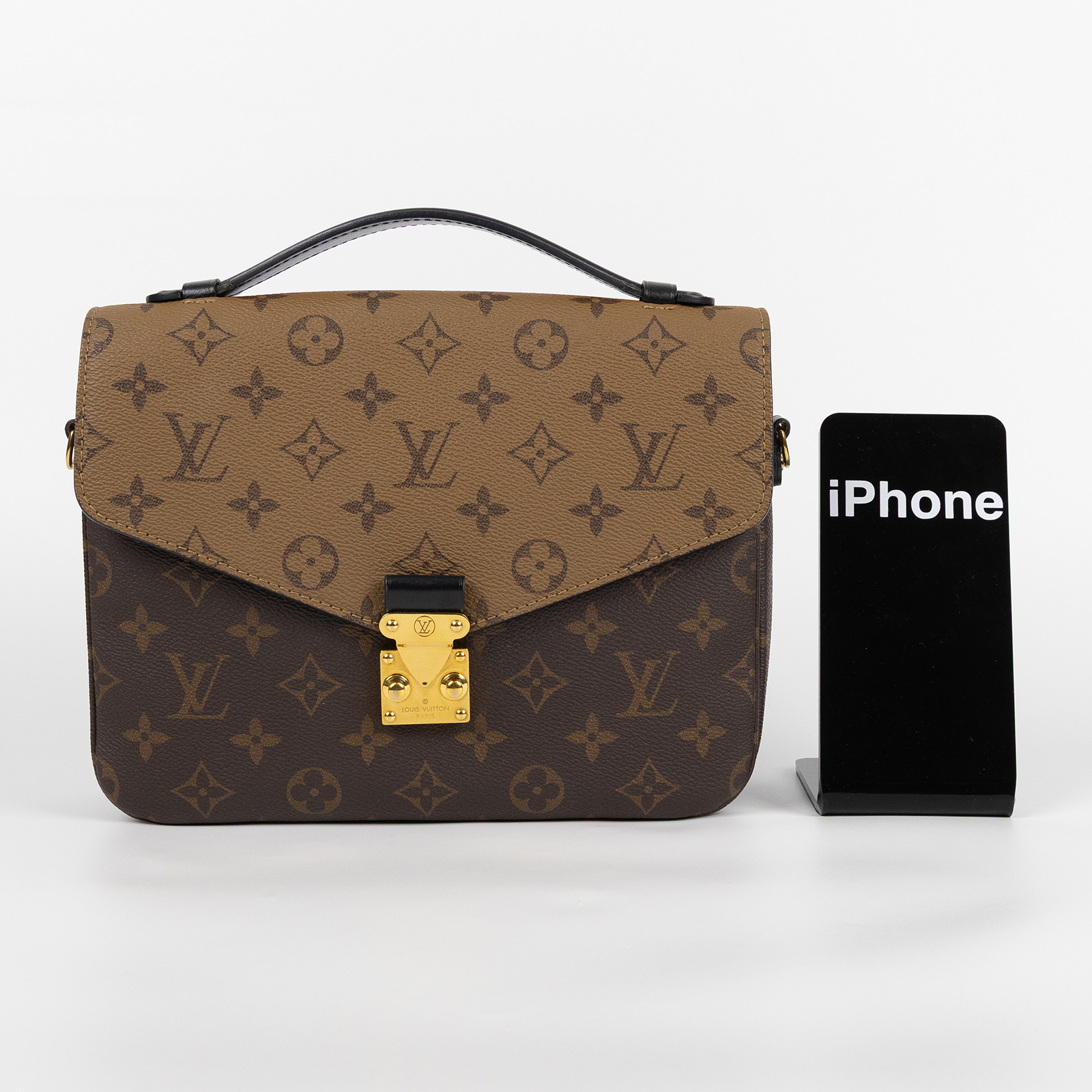 路易威登 LOUIS VUITTON Pochette Métis 拚色設計 釦式 手提 斜背包 M44876 原花雙色原花郵差包 防塵袋/背帶/購買證明